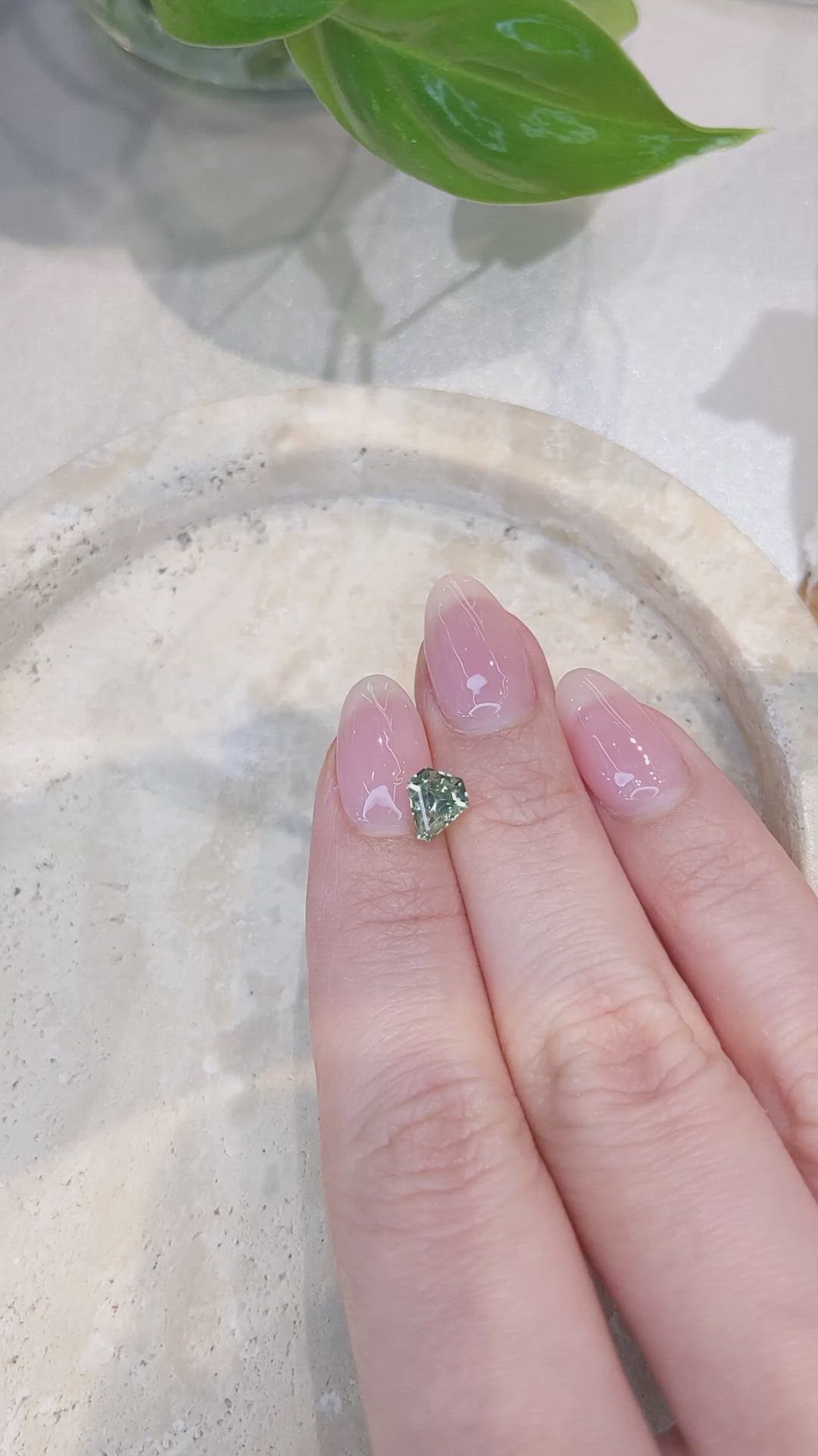 1.04 Ct. Green Sapphire from Montana Size Video
