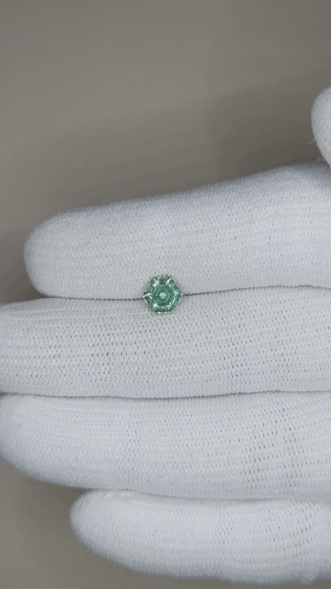 1.13 Ct. Green Sapphire from Montana Size Video