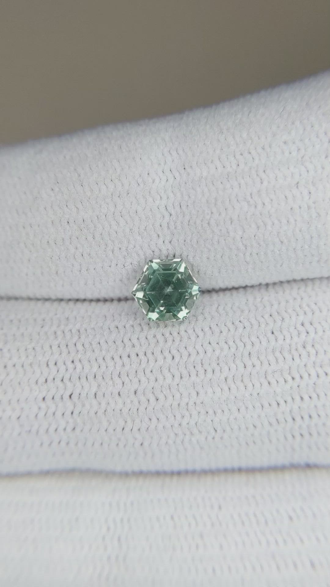 1.13 Ct. Green Sapphire from Montana Size Video