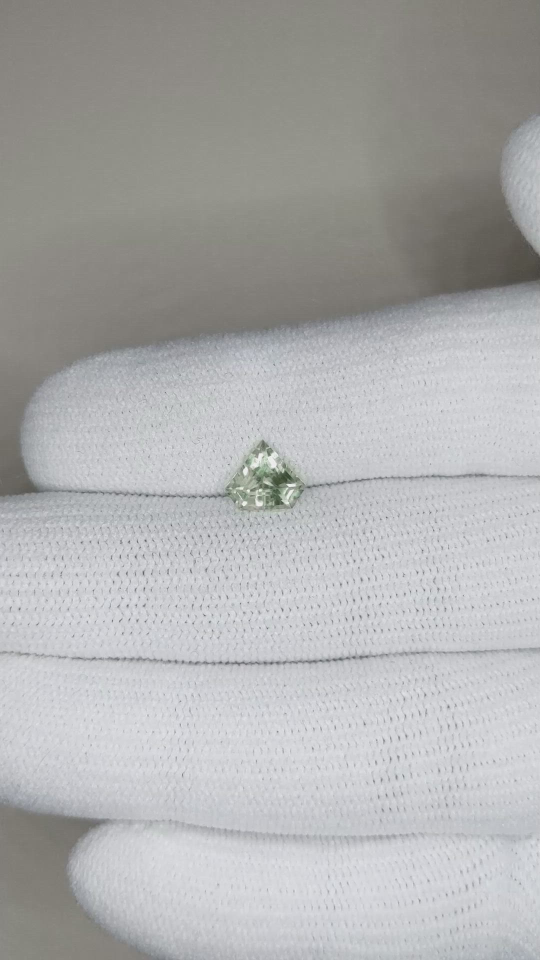 1.15 Ct. Green Sapphire from Montana Size Video