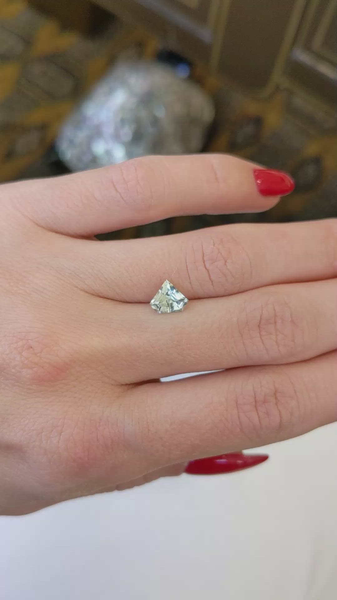 1.15 Ct. Green Sapphire from Montana Size Video