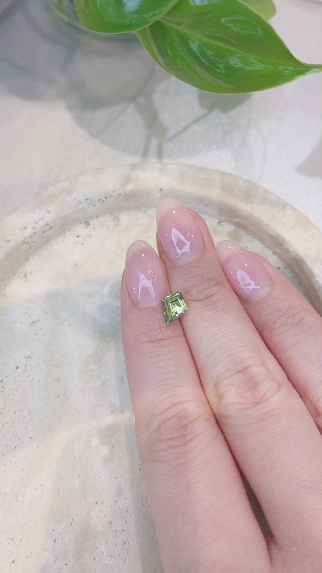 1.16 Ct. Green Sapphire from Montana Size Video