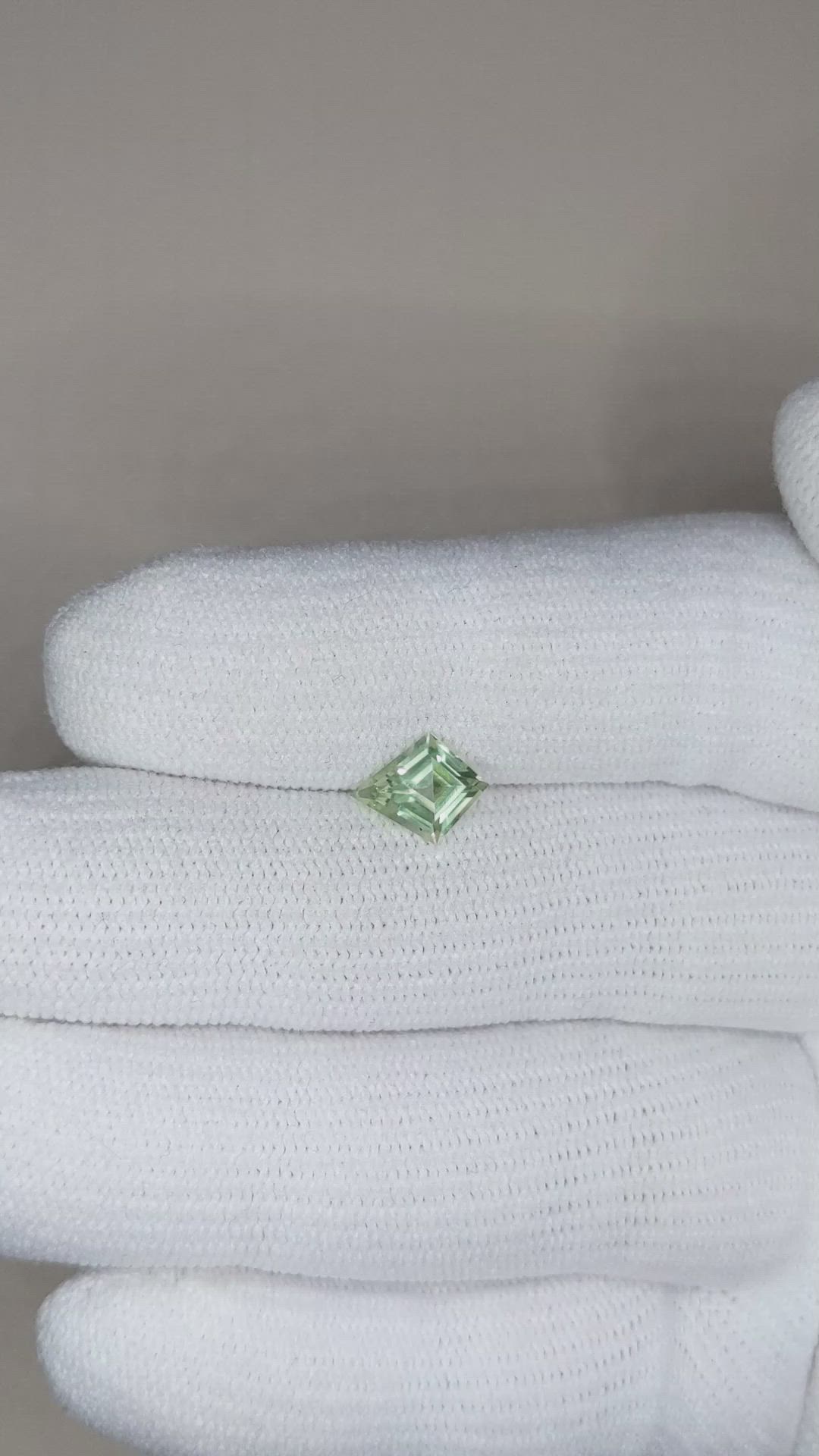 1.16 Ct. Green Sapphire from Montana Size Video