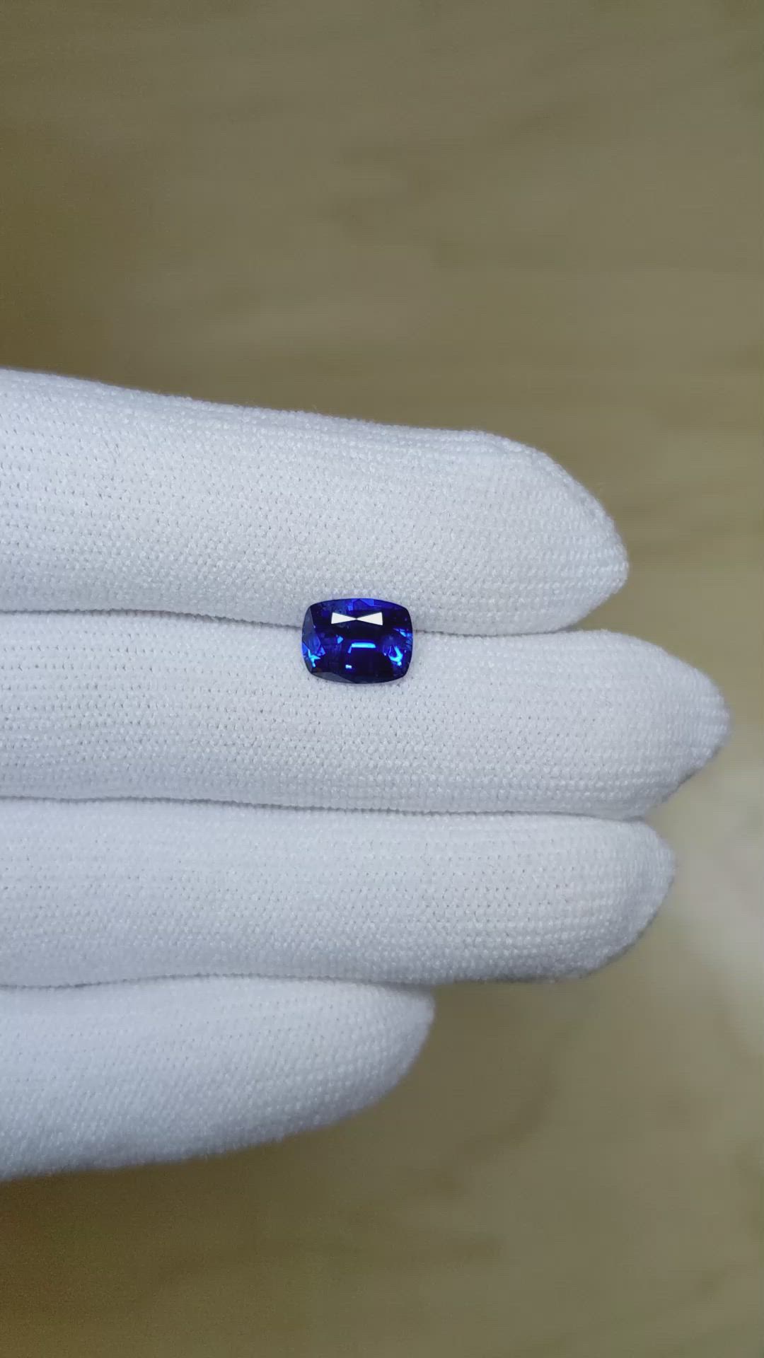 2.05 Ct. Blue Sapphire from Ceylon (Sri Lanka) Size Video