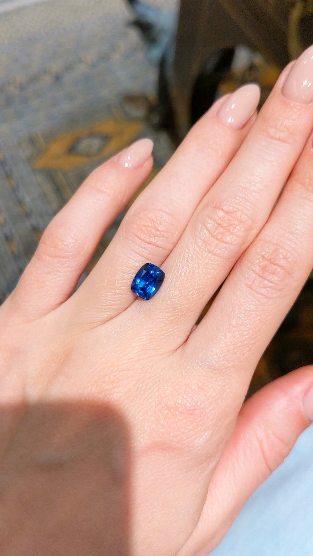 2.05 Ct. Blue Sapphire from Ceylon (Sri Lanka) Size Video