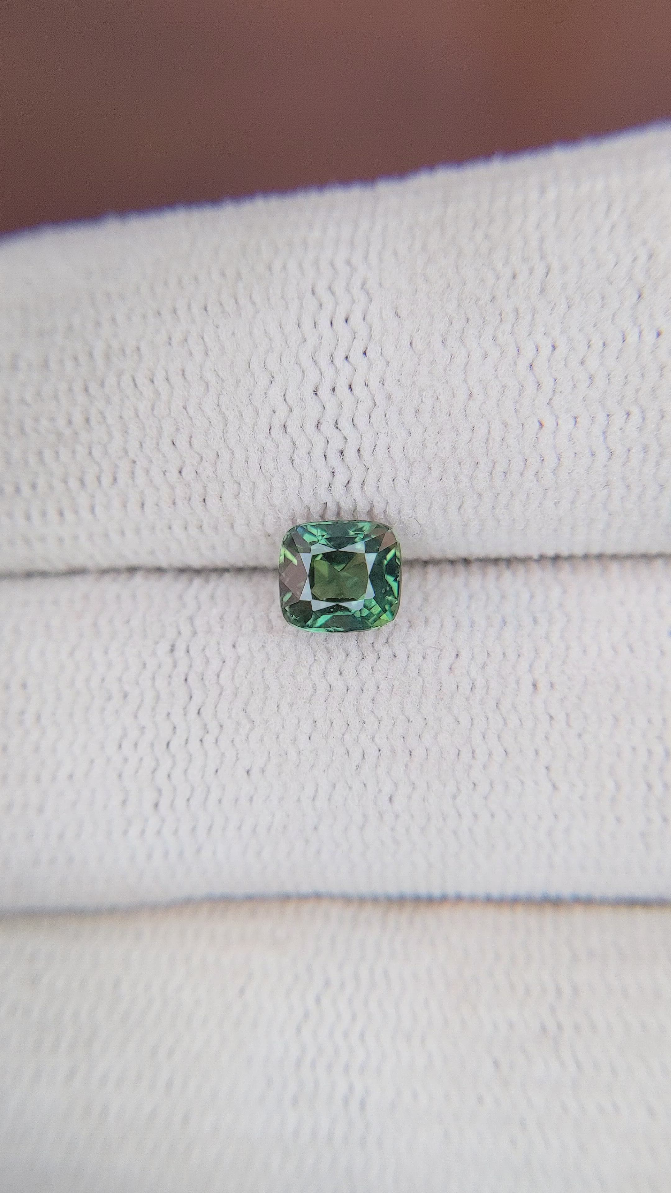 1.01 Ct. Green Sapphire from Tanzania Size Video