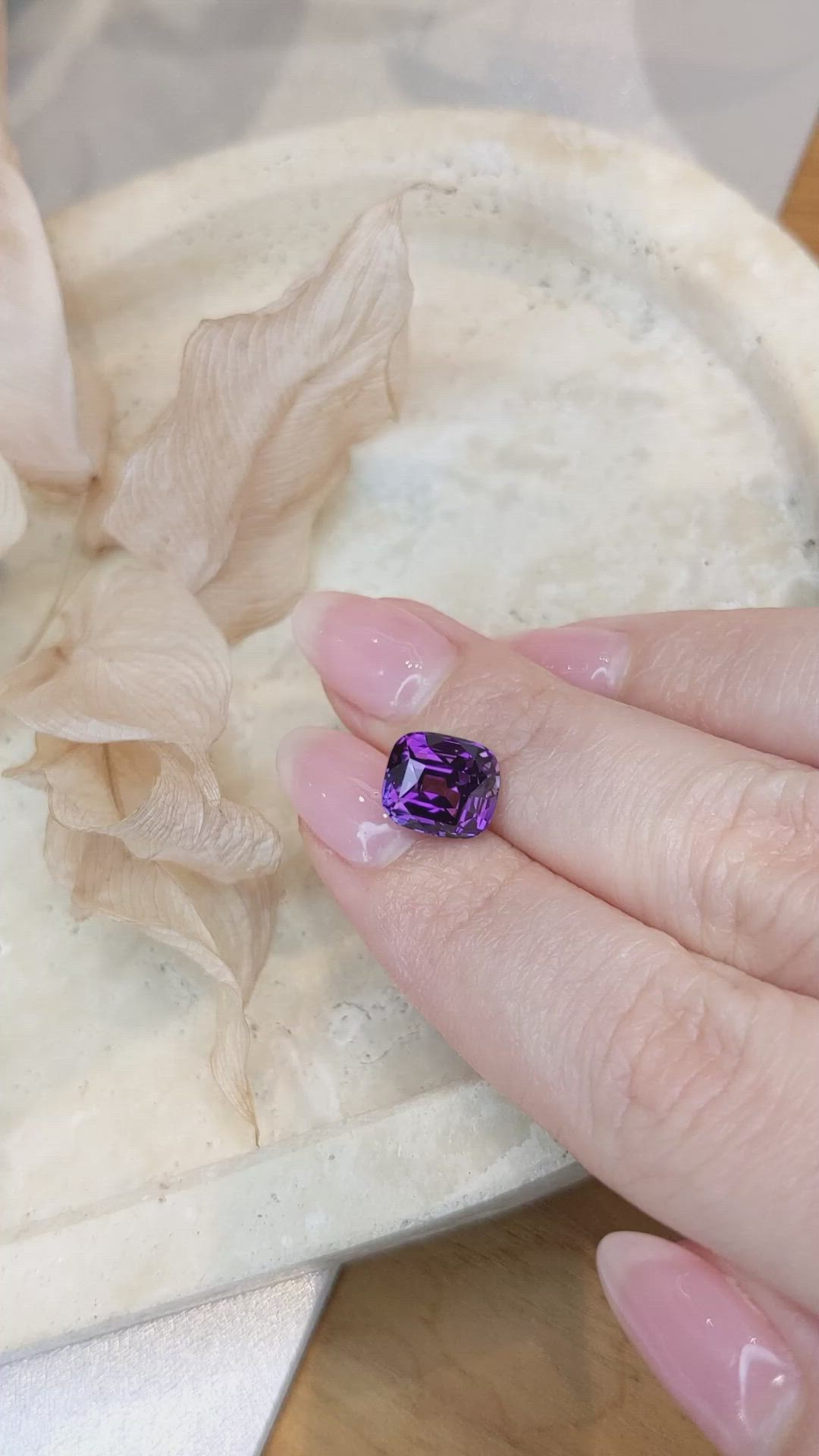 5.13 Ct. Purple Sapphire from Madagascar Size Video