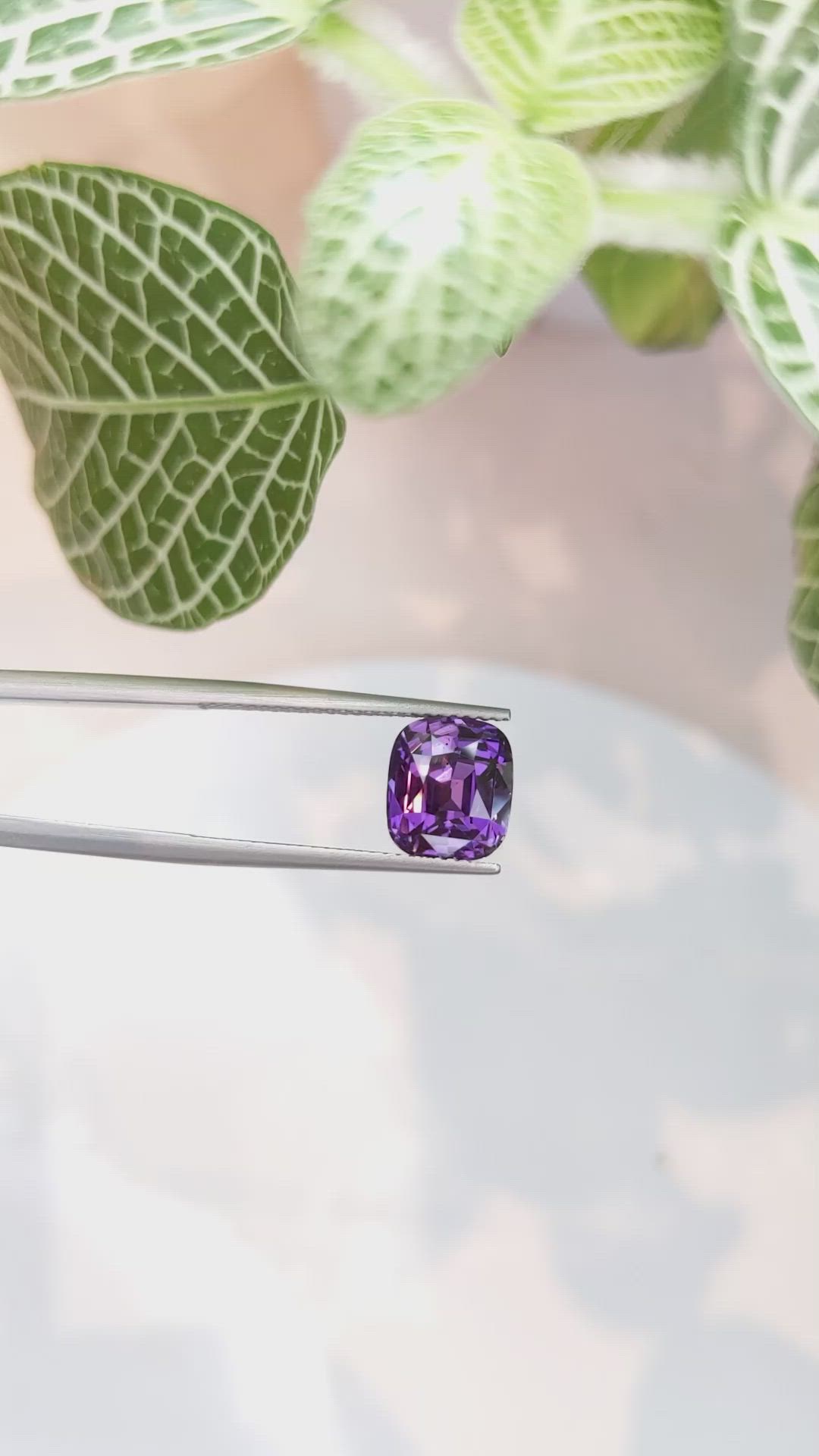 5.13 Ct. Purple Sapphire from Madagascar Size Video