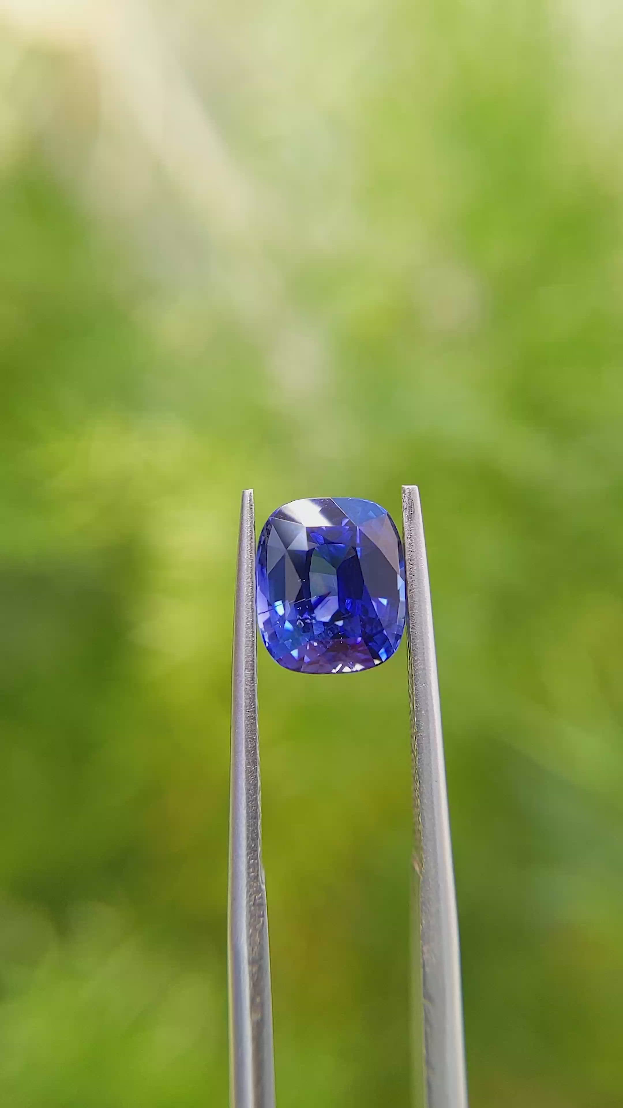 3.05 Ct. Blue Sapphire from Tanzania Size Video