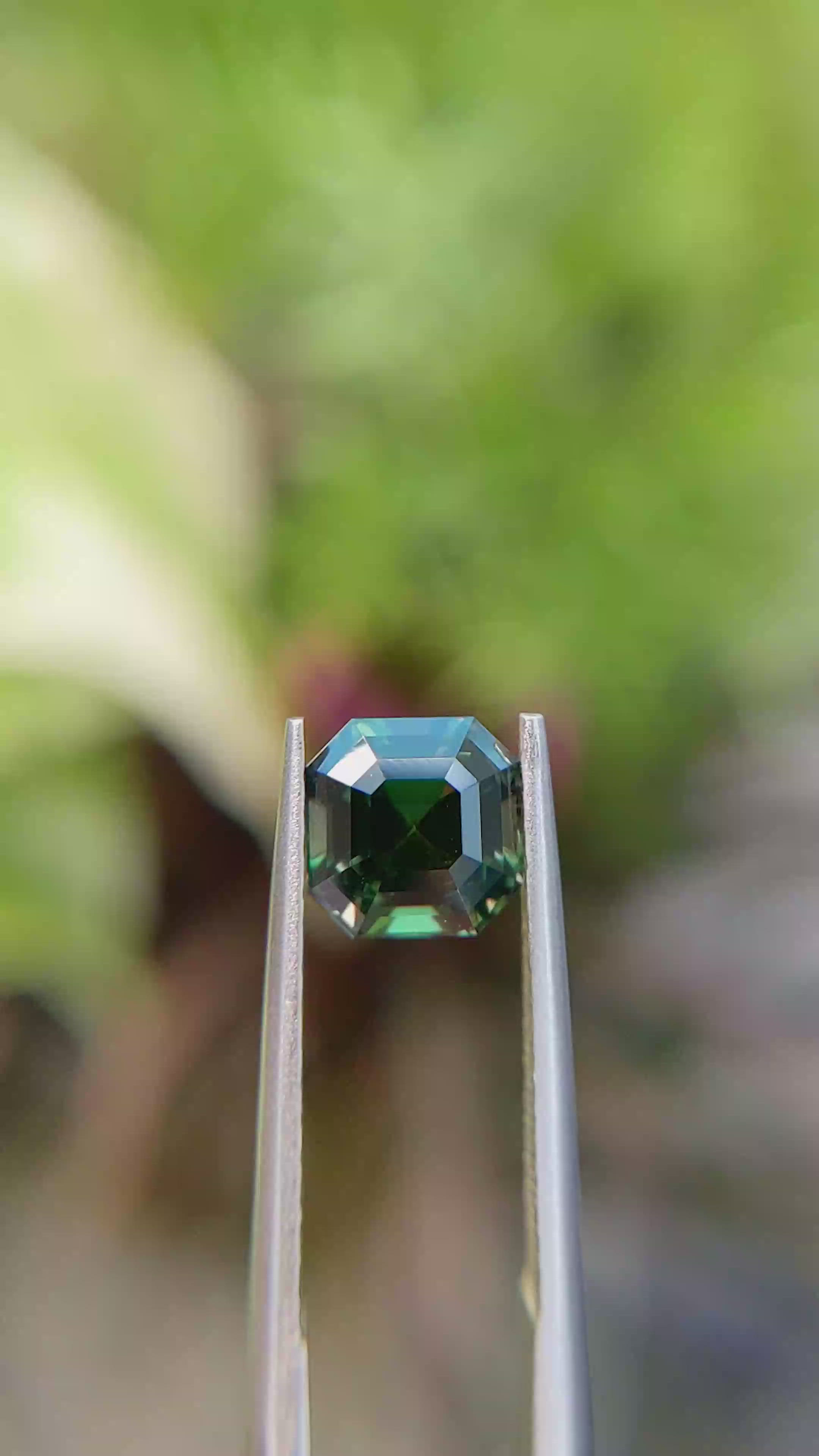 2.09 Ct. Bluish Green Sapphire from Tanzania Size Video