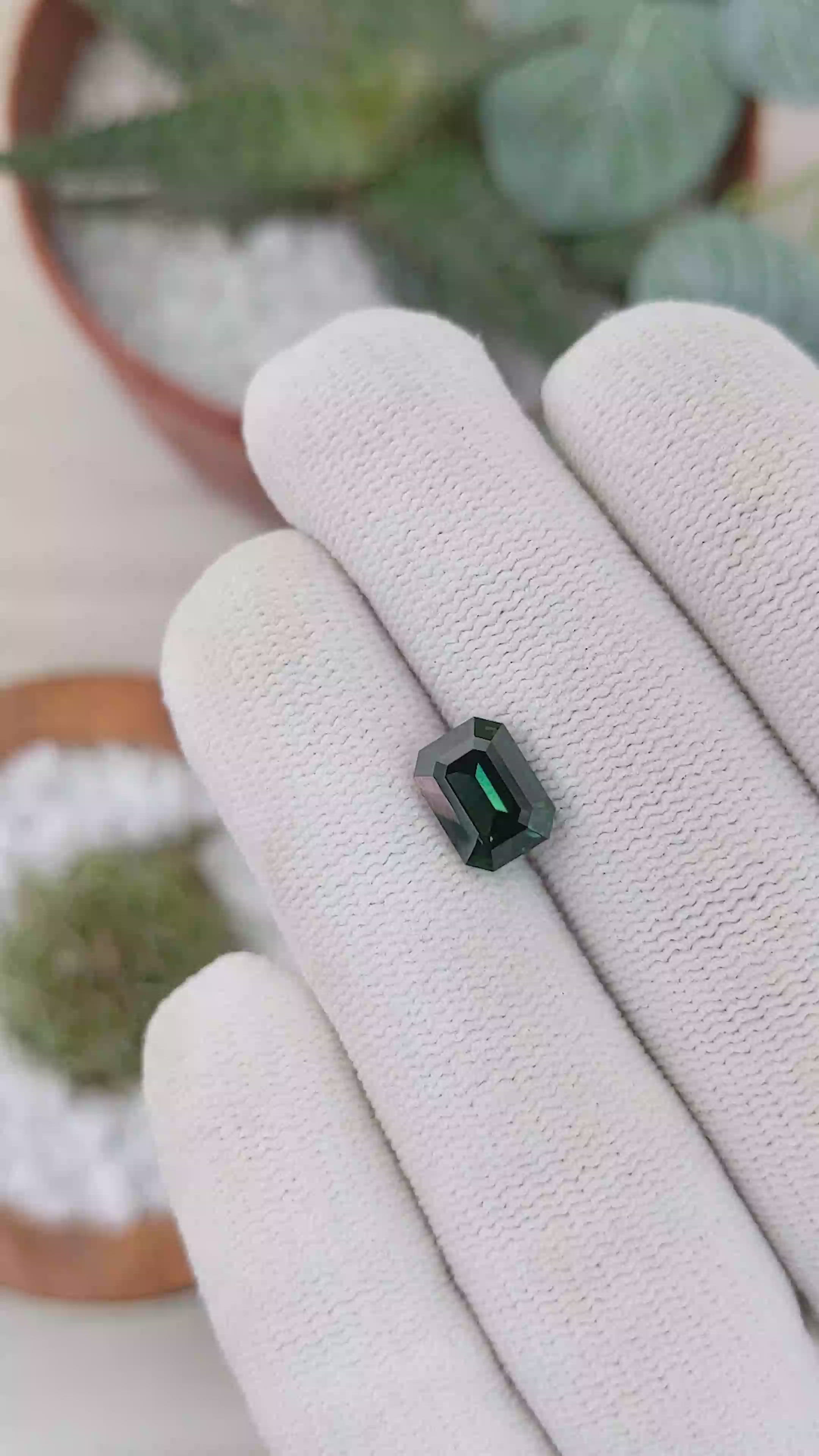 2.52 Ct. Bluish Green Sapphire from Tanzania Size Video