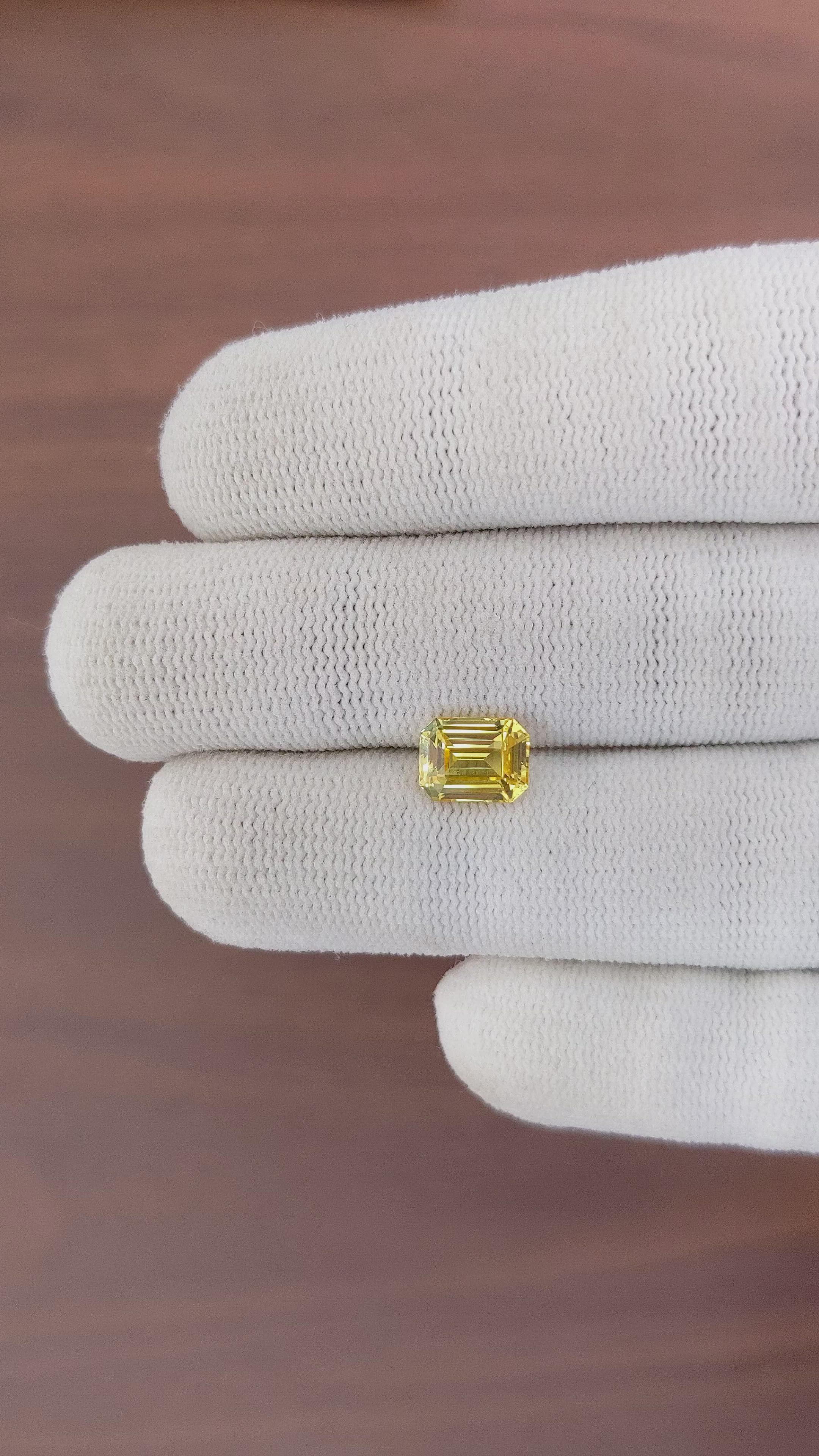 2.10 Ct. Yellow Sapphire from Tanzania Size Video