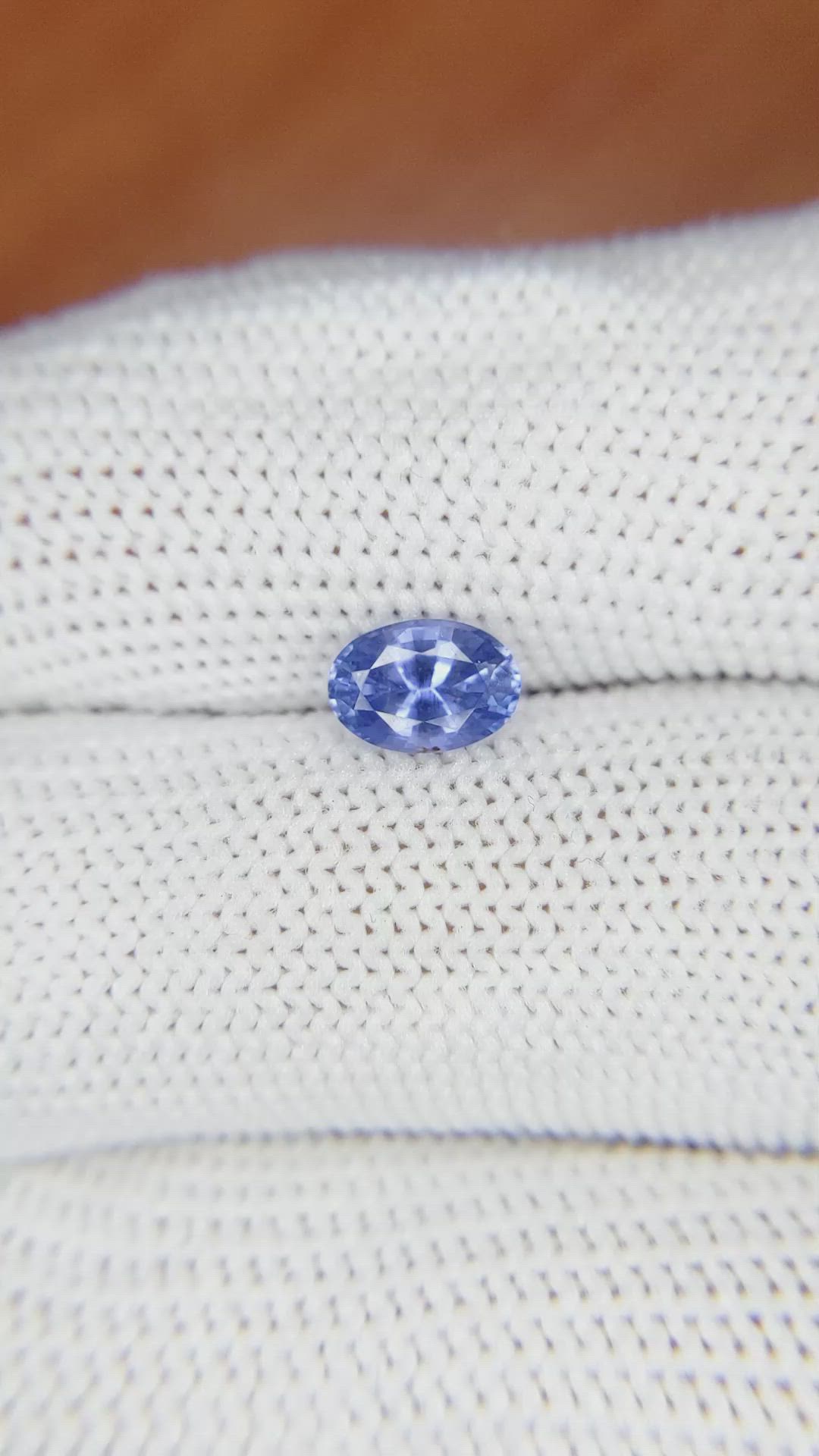 0.96 Ct. Blue Sapphire from Ceylon (Sri Lanka) Size Video