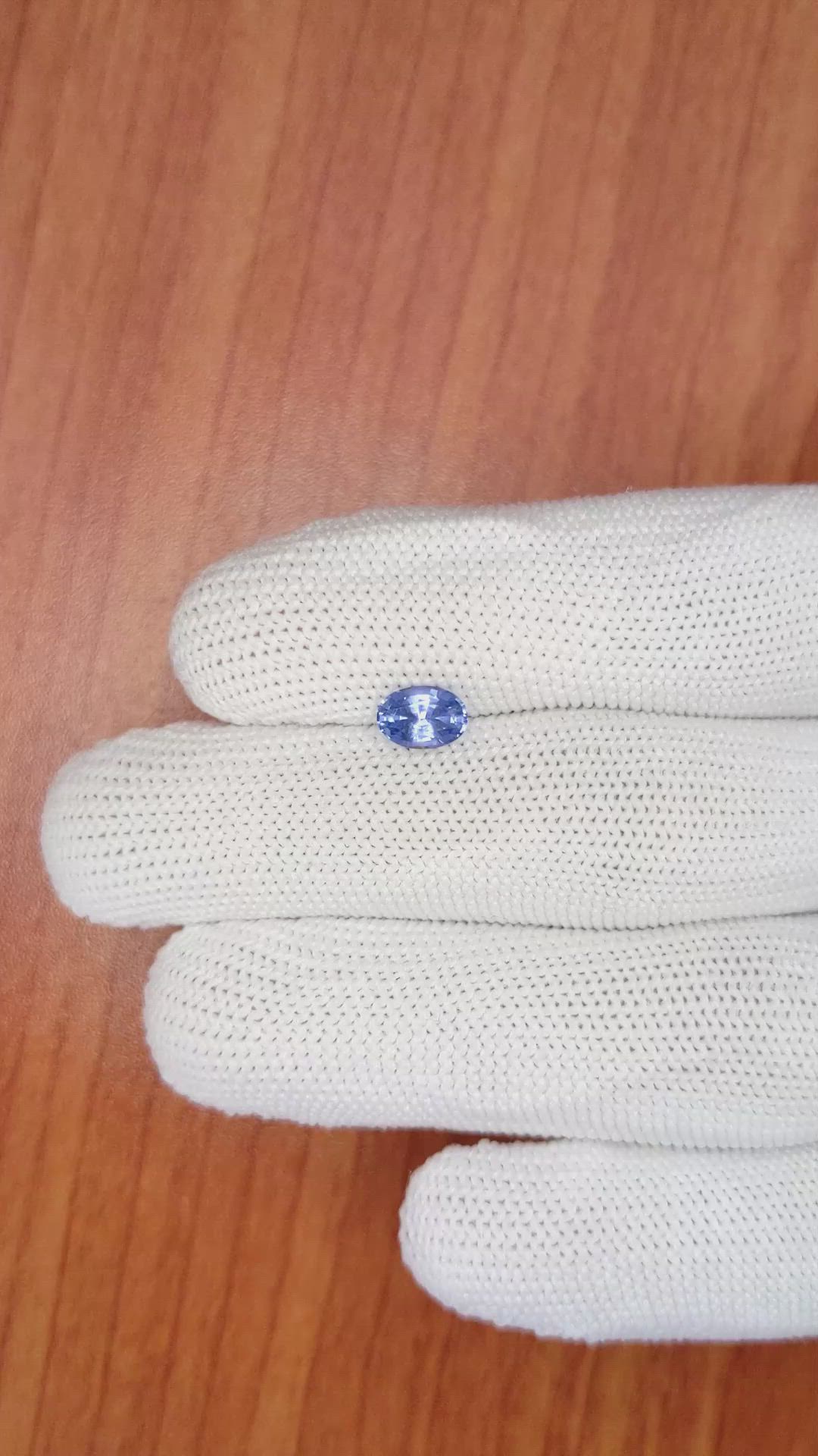 0.96 Ct. Blue Sapphire from Ceylon (Sri Lanka) Size Video