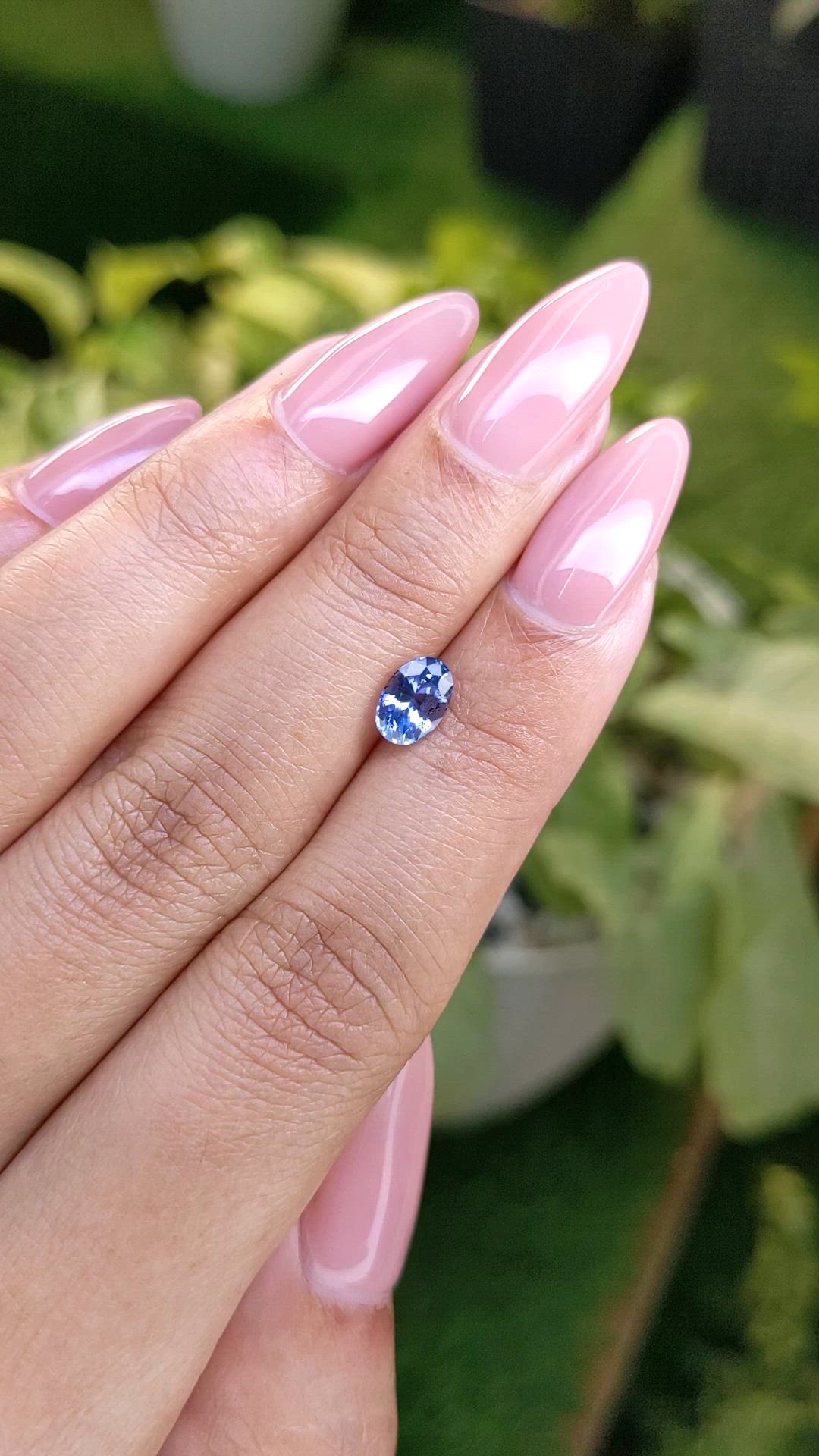 0.96 Ct. Blue Sapphire from Ceylon (Sri Lanka) Size Video