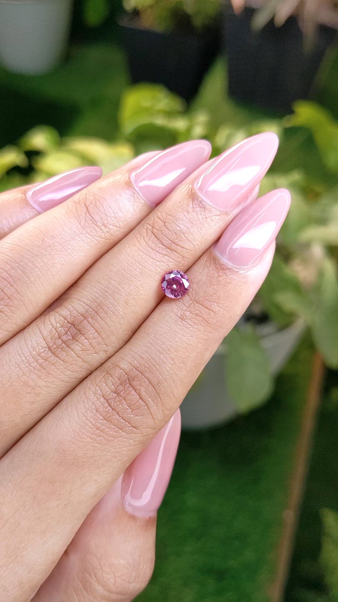 0.76 Ct. Pink Sapphire from Ceylon (Sri Lanka) Size Video