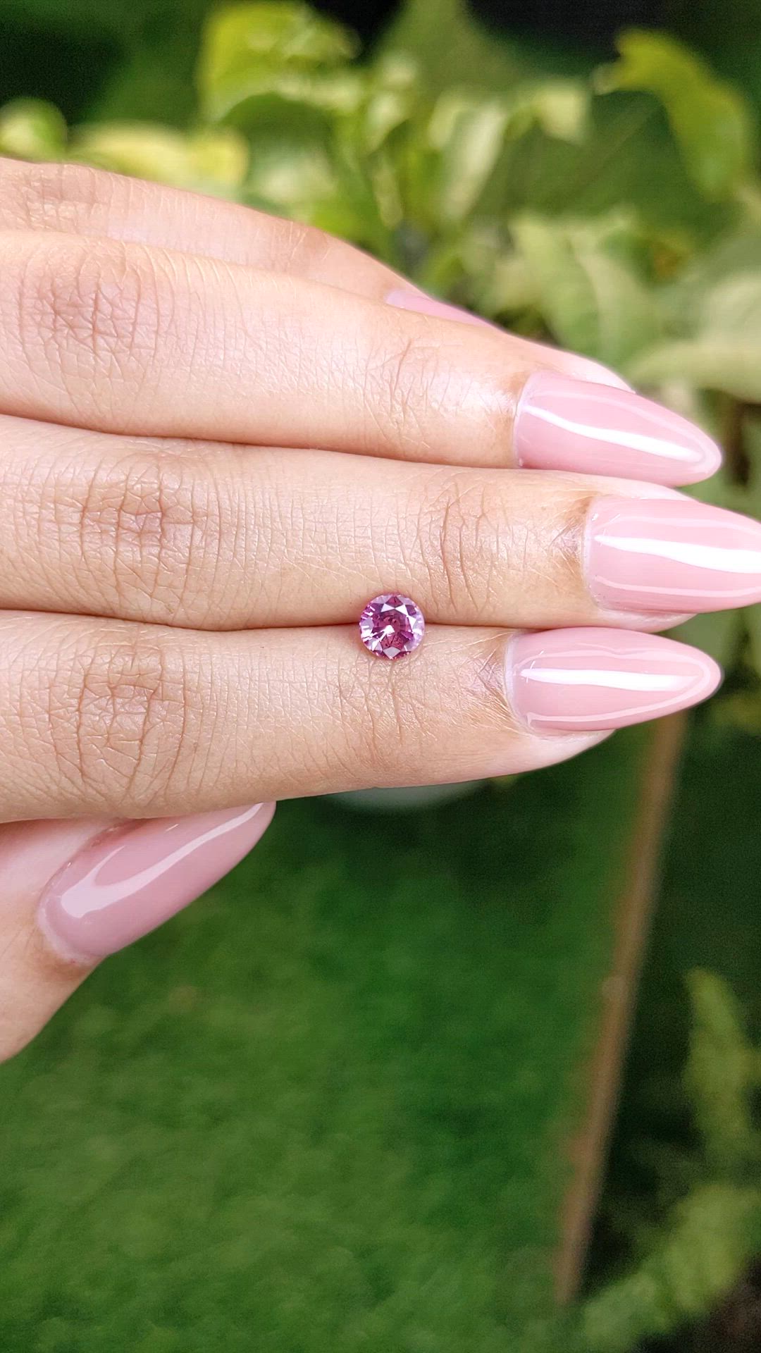 0.76 Ct. Pink Sapphire from Ceylon (Sri Lanka) Size Video
