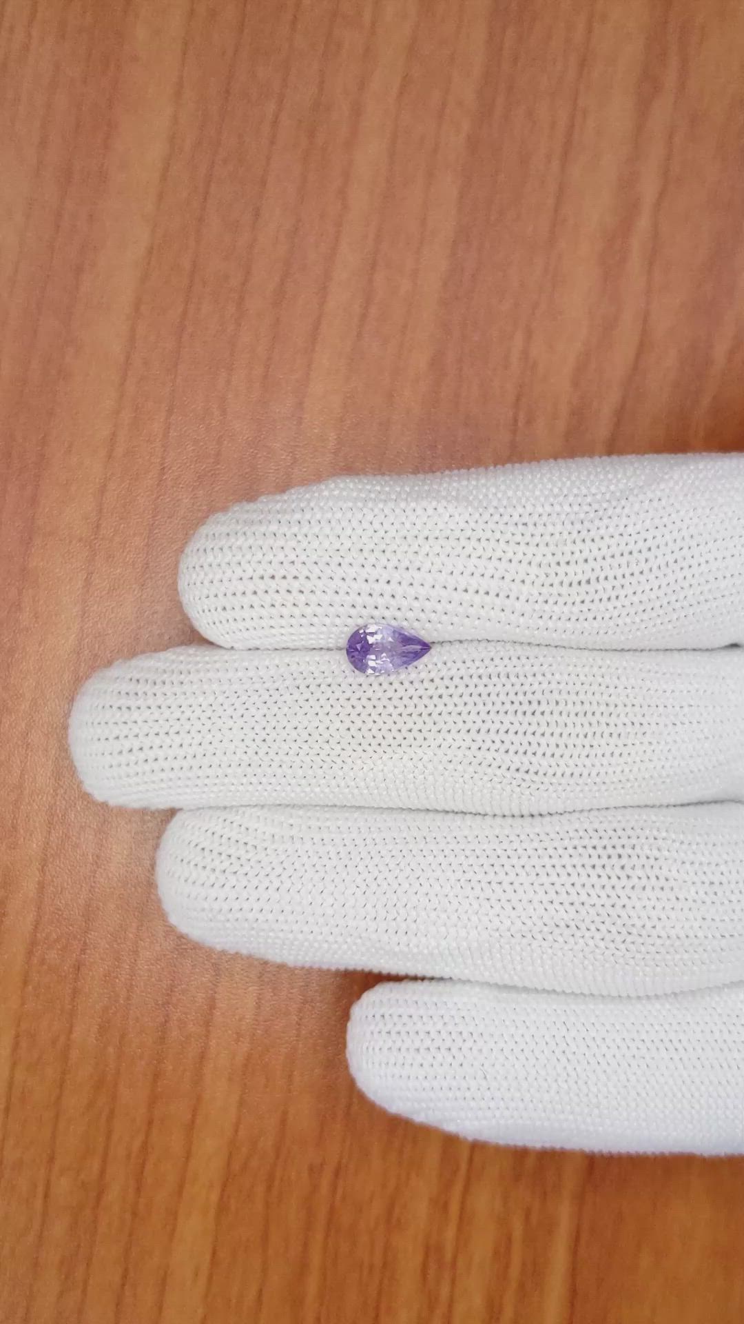 0.94 Ct. Pinkish Purple Sapphire from Ceylon (Sri Lanka) Size Video