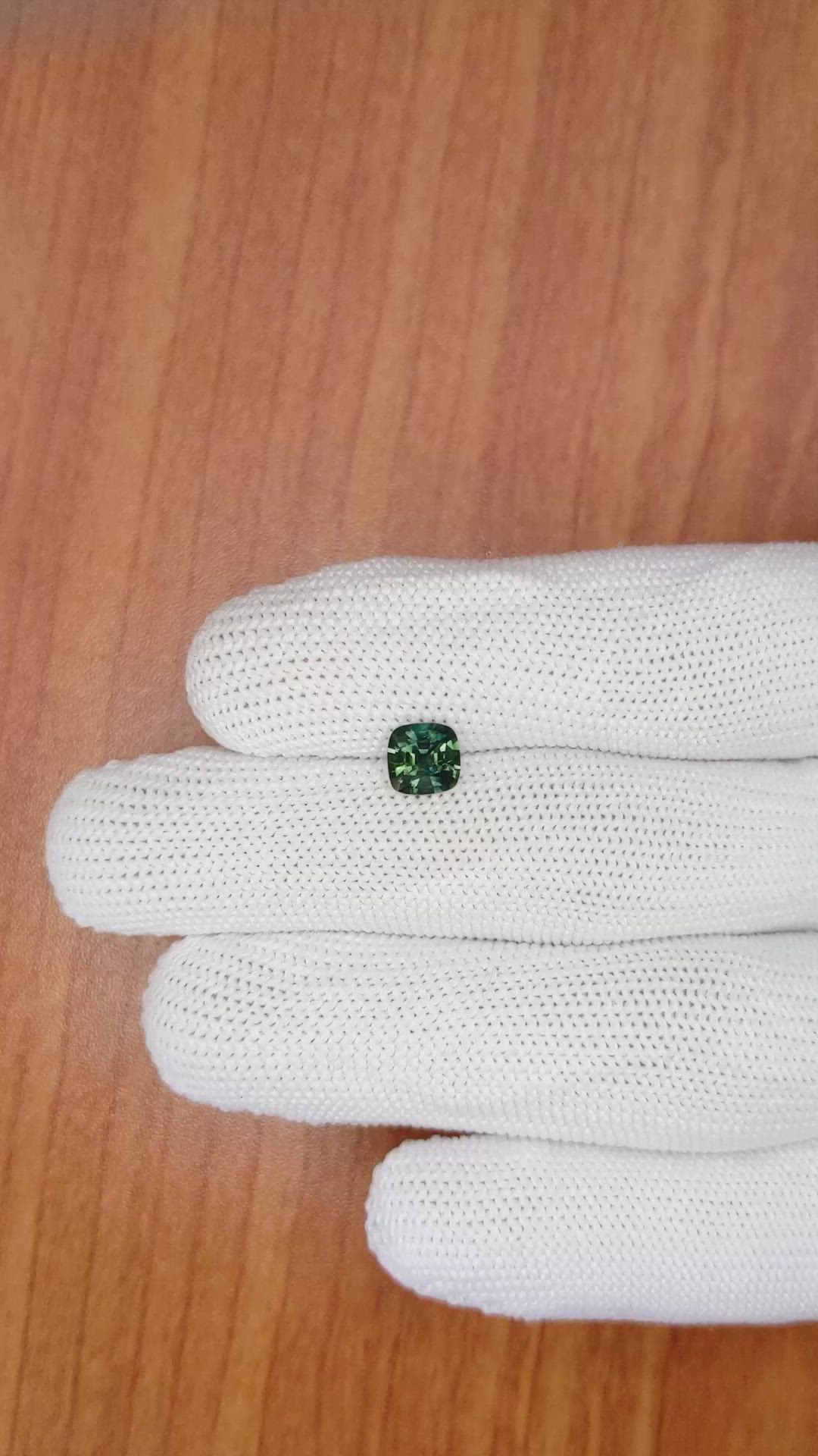 1.23 Ct. Green Sapphire from Madagascar Size Video