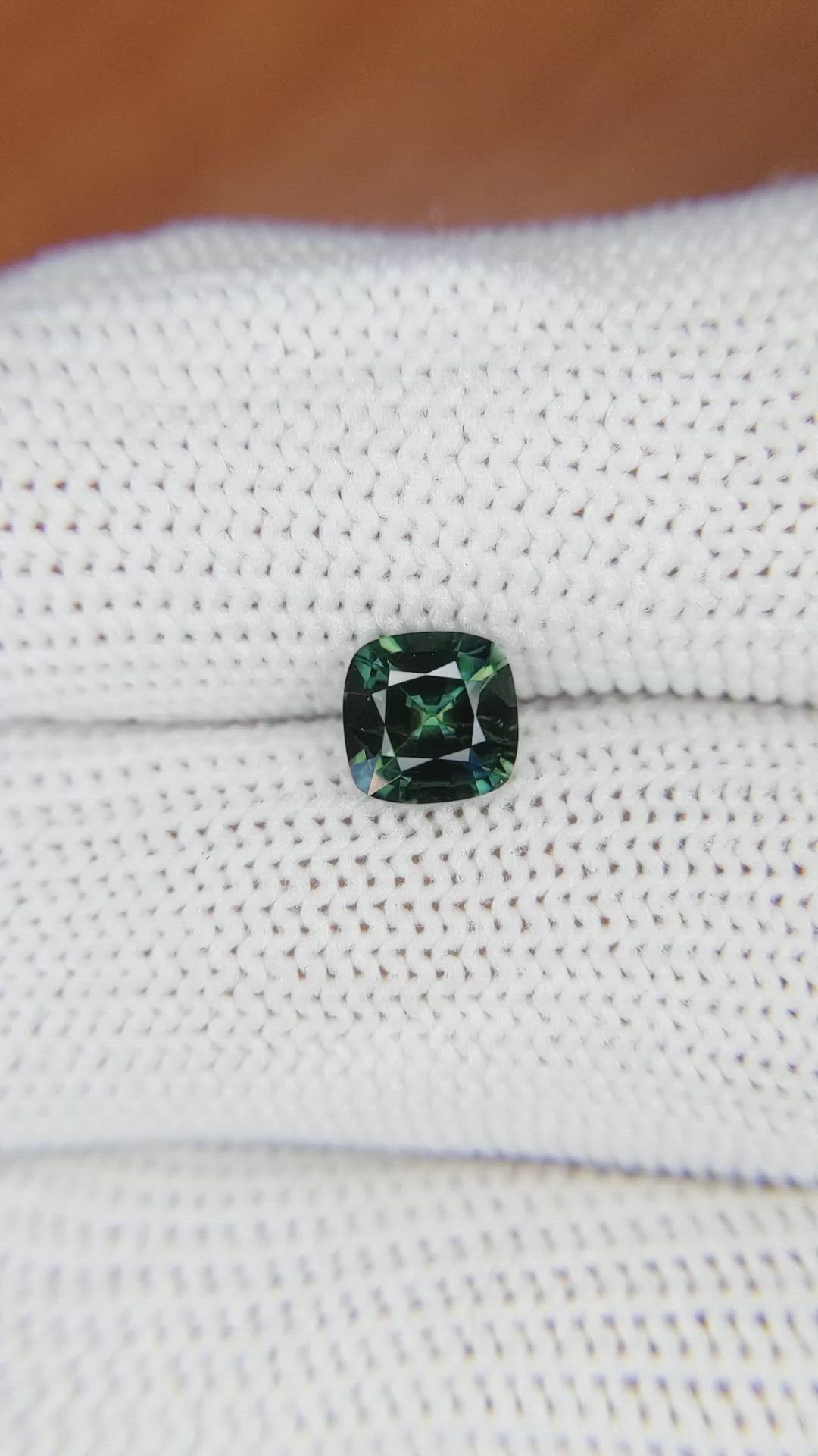 1.23 Ct. Green Sapphire from Madagascar Size Video