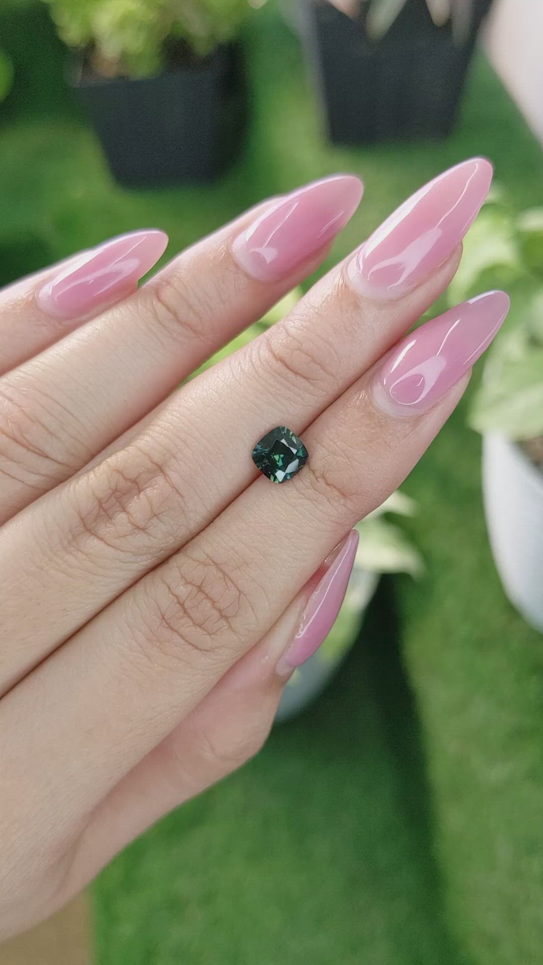 1.23 Ct. Green Sapphire from Madagascar Size Video