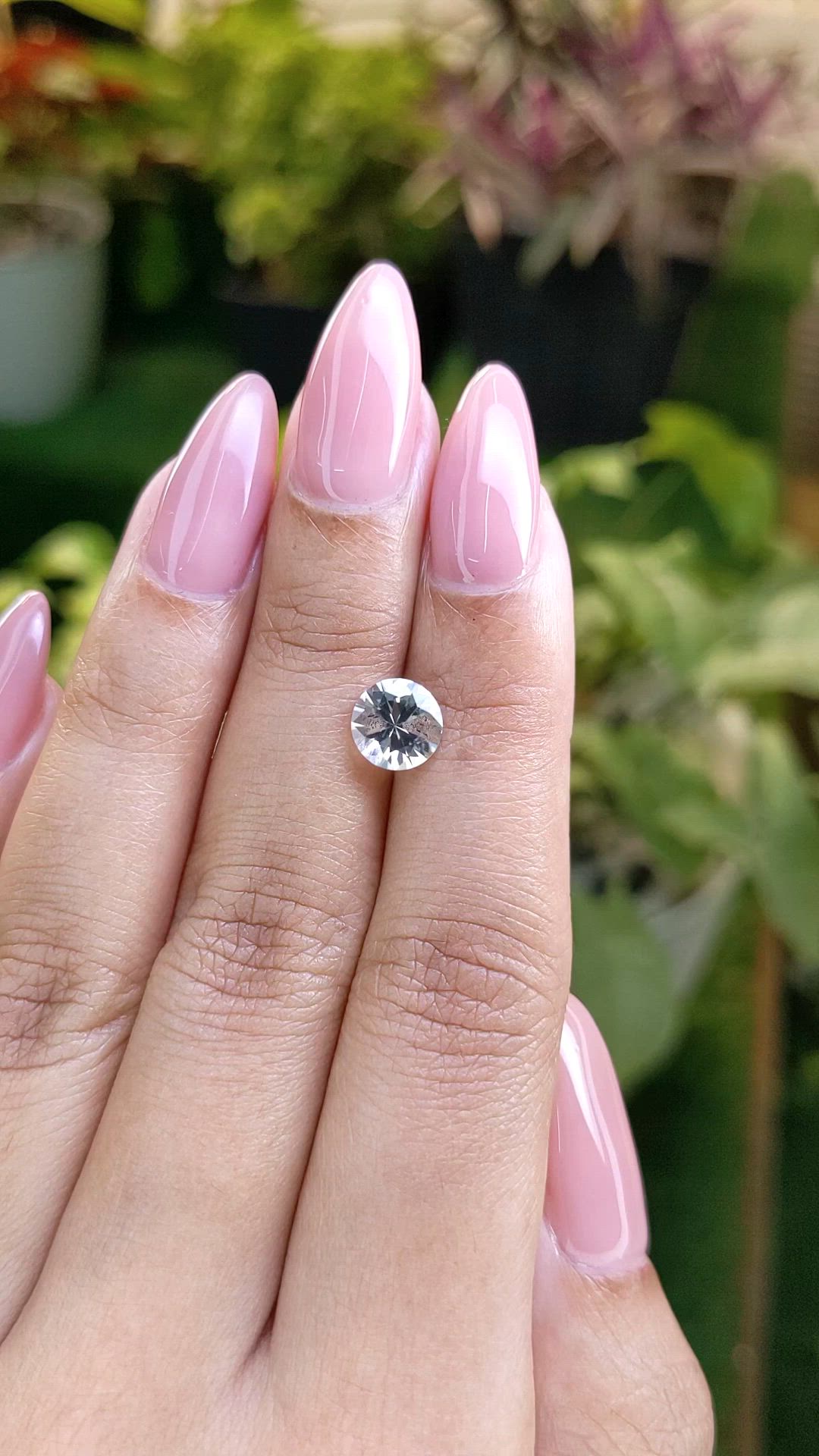 1.66 Ct. White Sapphire from Ceylon (Sri Lanka) Size Video