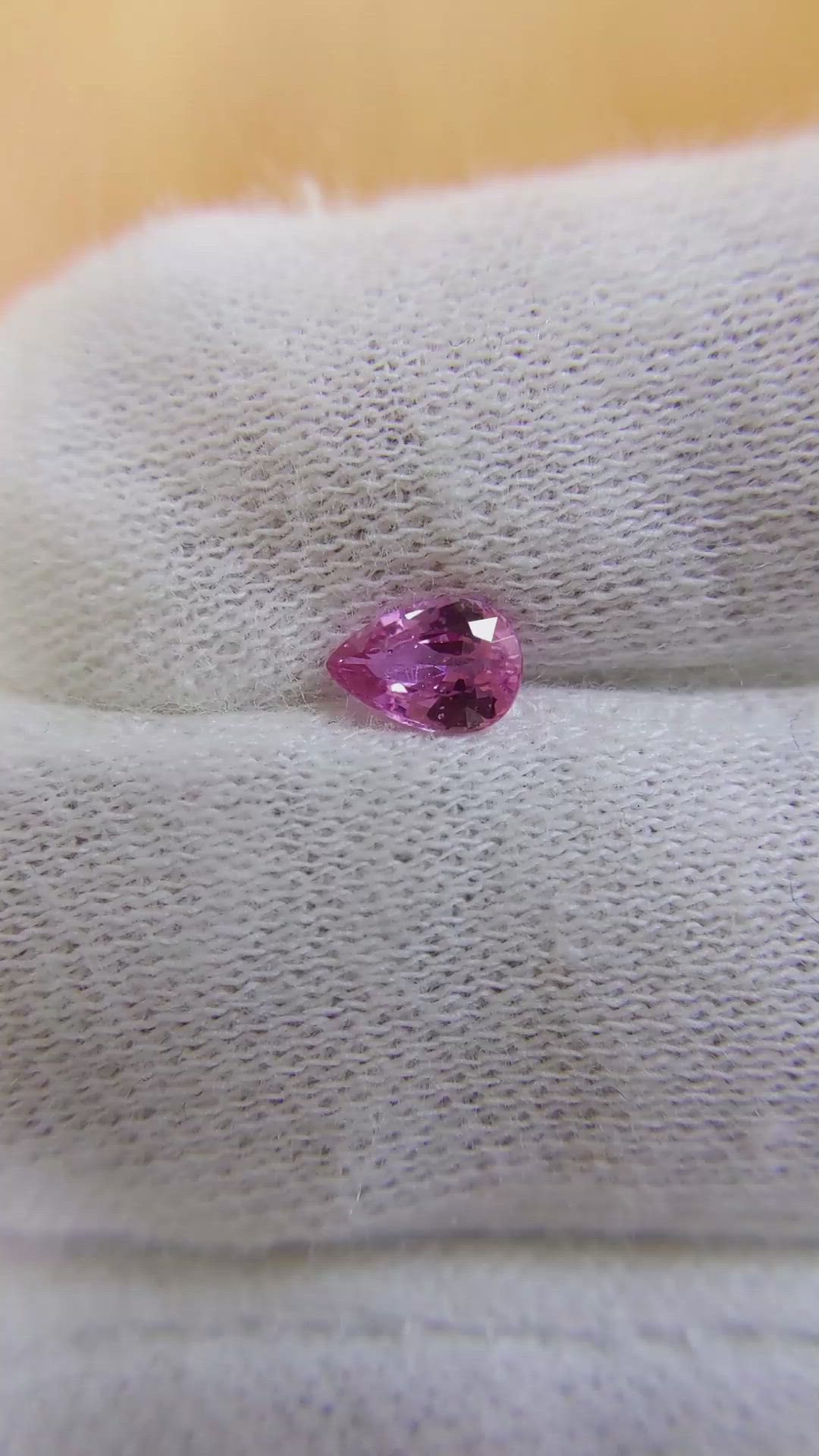 0.58 Ct. Pink Sapphire from Ceylon (Sri Lanka) Size Video