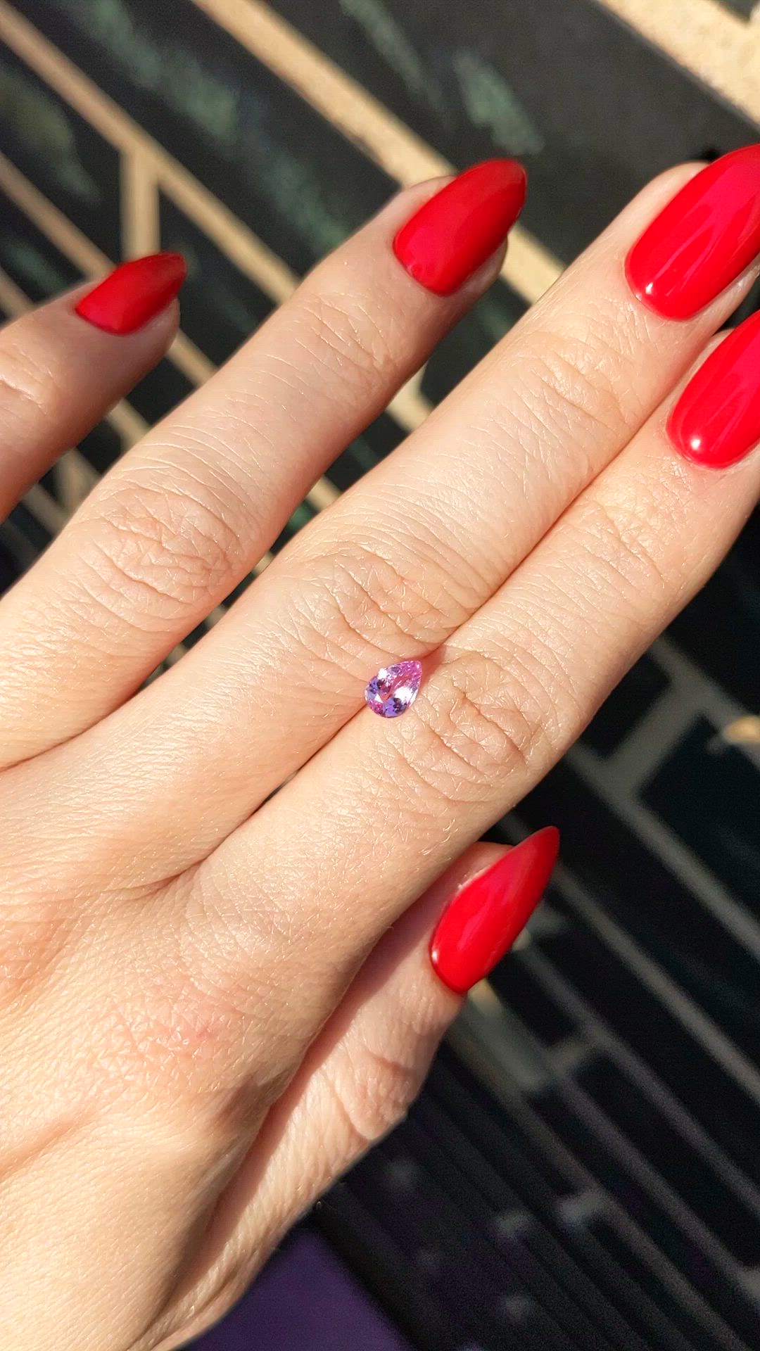 0.58 Ct. Pink Sapphire from Ceylon (Sri Lanka) Size Video