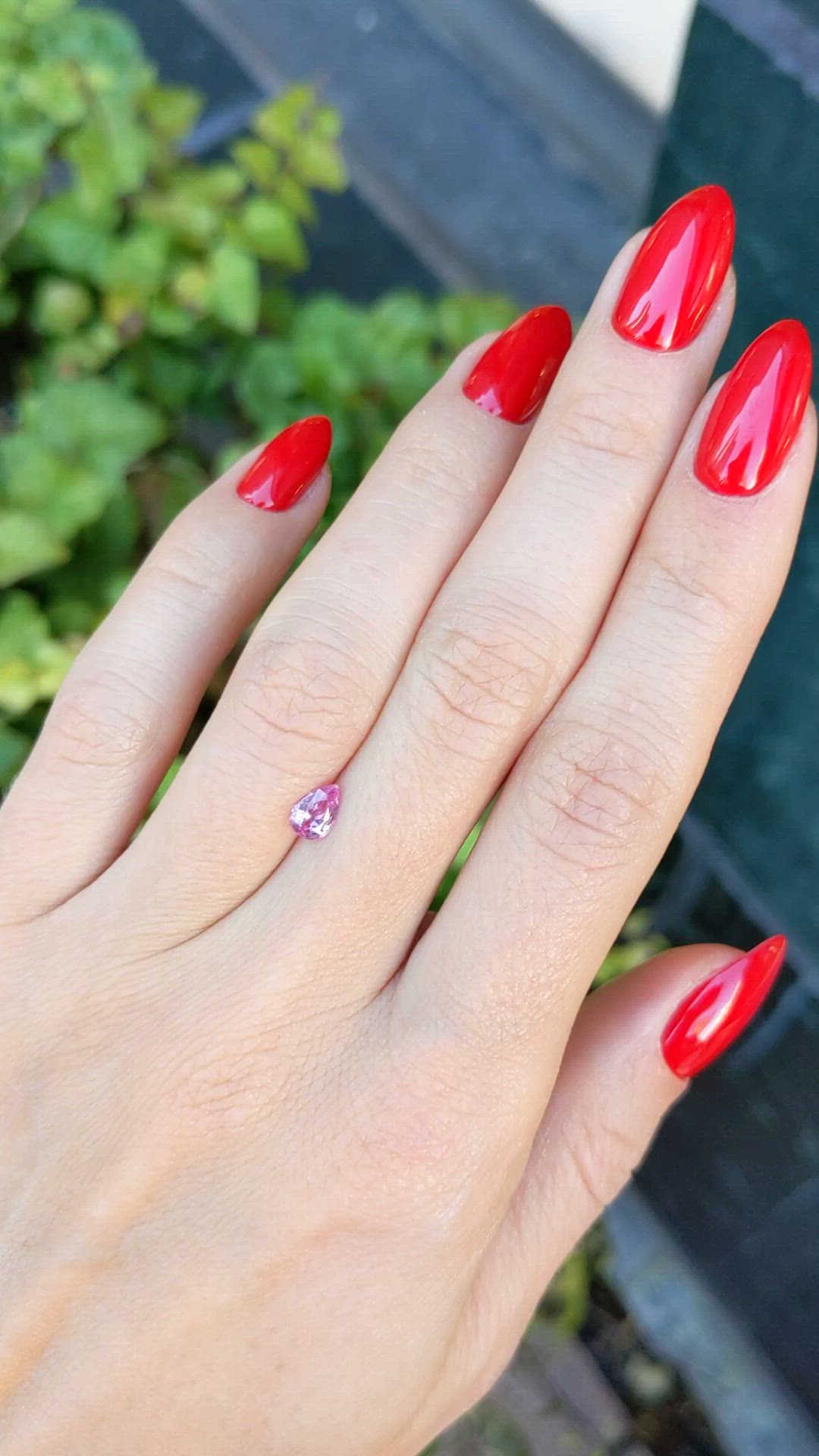 0.58 Ct. Pink Sapphire from Ceylon (Sri Lanka) Size Video