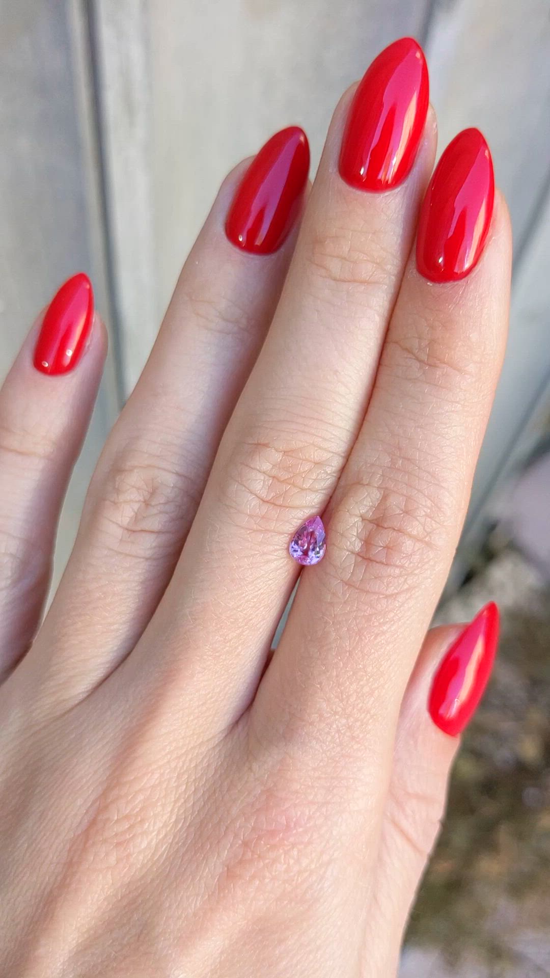 0.58 Ct. Pink Sapphire from Ceylon (Sri Lanka) Size Video