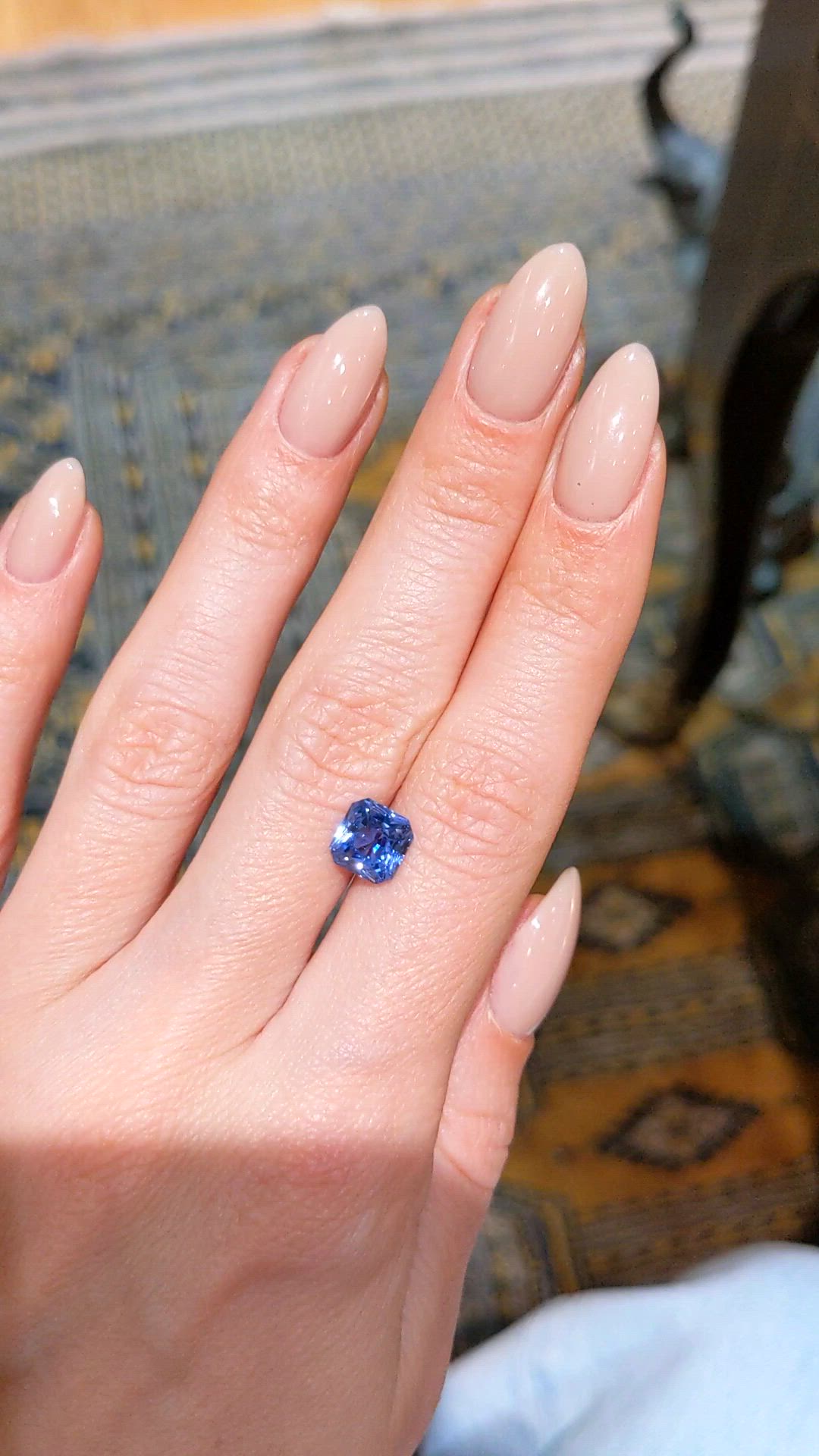 2.53 Ct. Blue Sapphire from Ceylon (Sri Lanka) Size Video