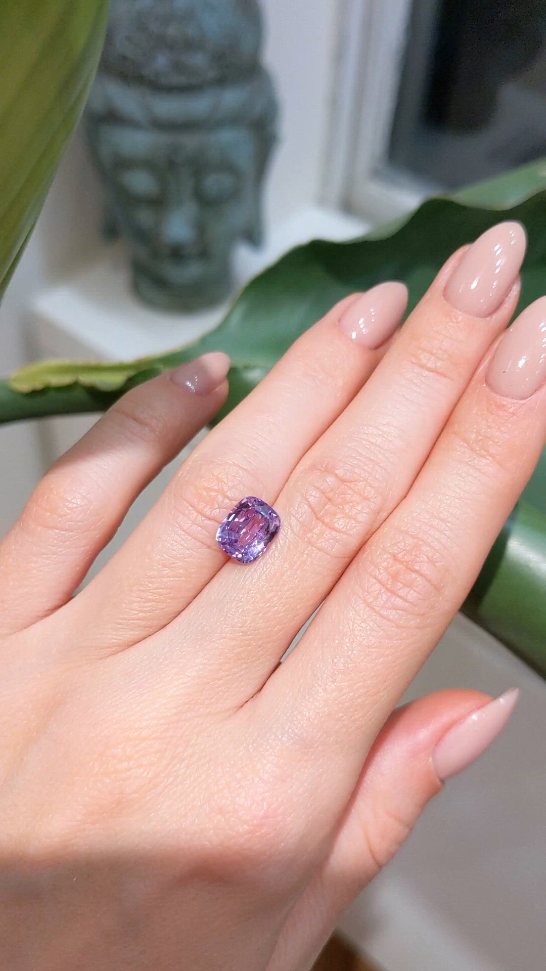 3.05 Ct. Purple Sapphire from Ceylon (Sri Lanka) Size Video