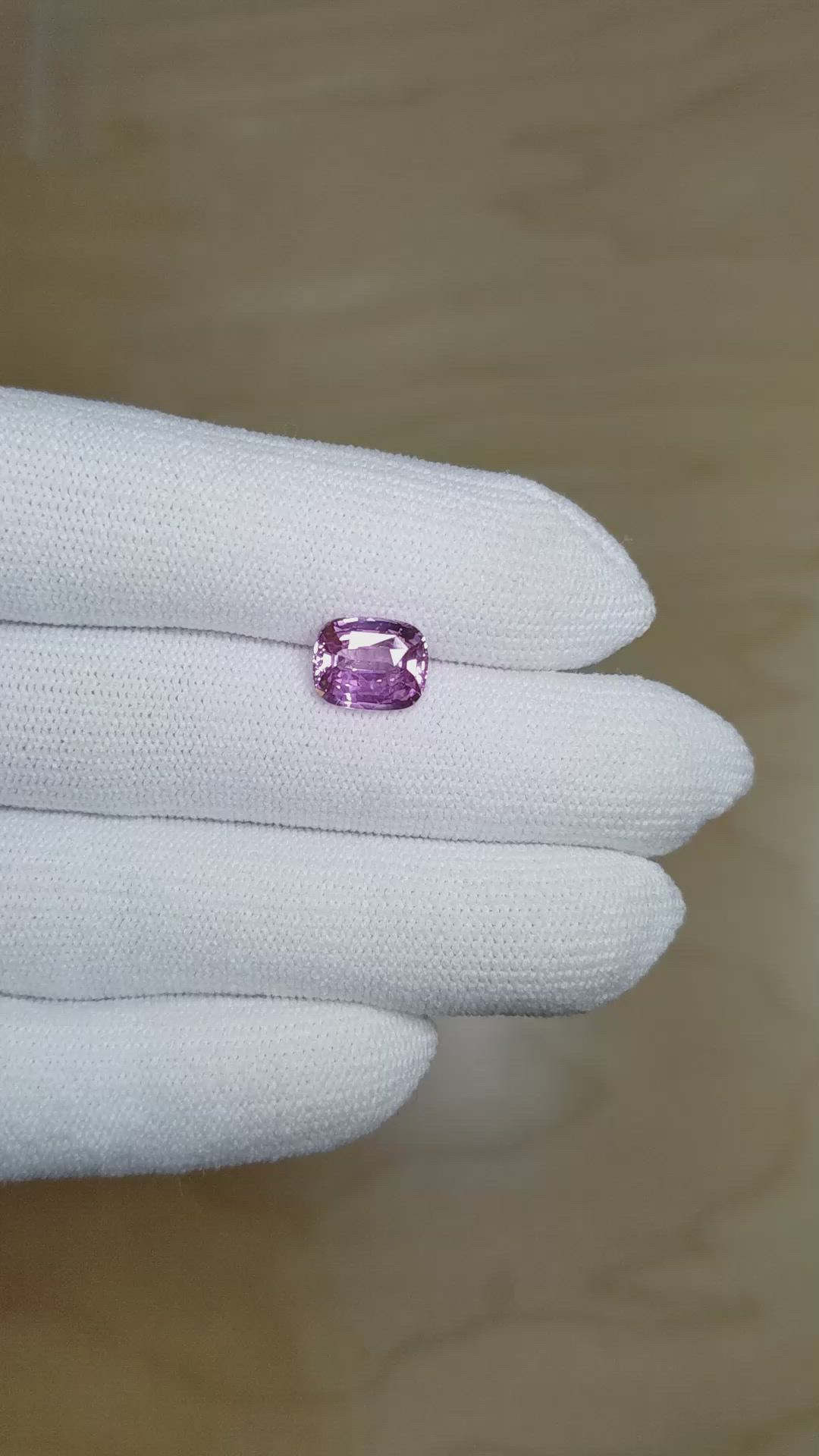 3.05 Ct. Purple Sapphire from Ceylon (Sri Lanka) Size Video