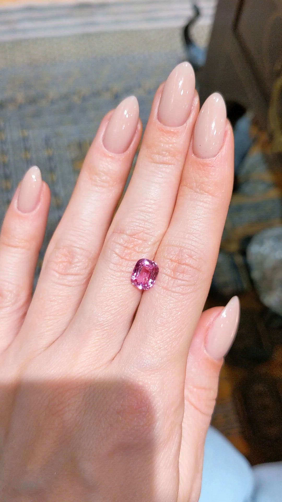 2.01 Ct. Pink Sapphire from Ceylon (Sri Lanka) Size Video