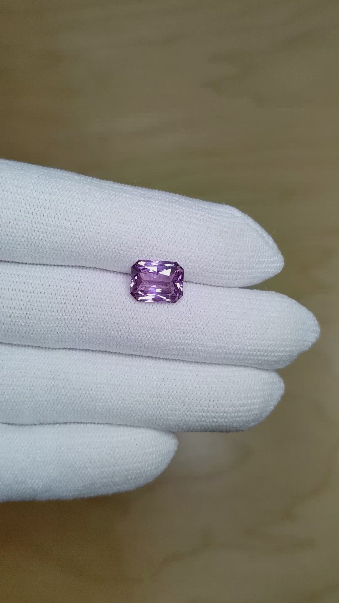 3.54 Ct. Purple Sapphire from Ceylon (Sri Lanka) Size Video