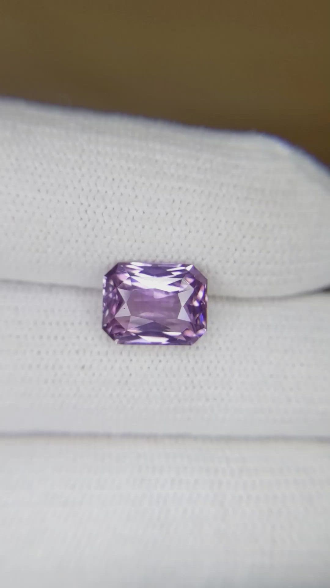3.54 Ct. Purple Sapphire from Ceylon (Sri Lanka) Size Video