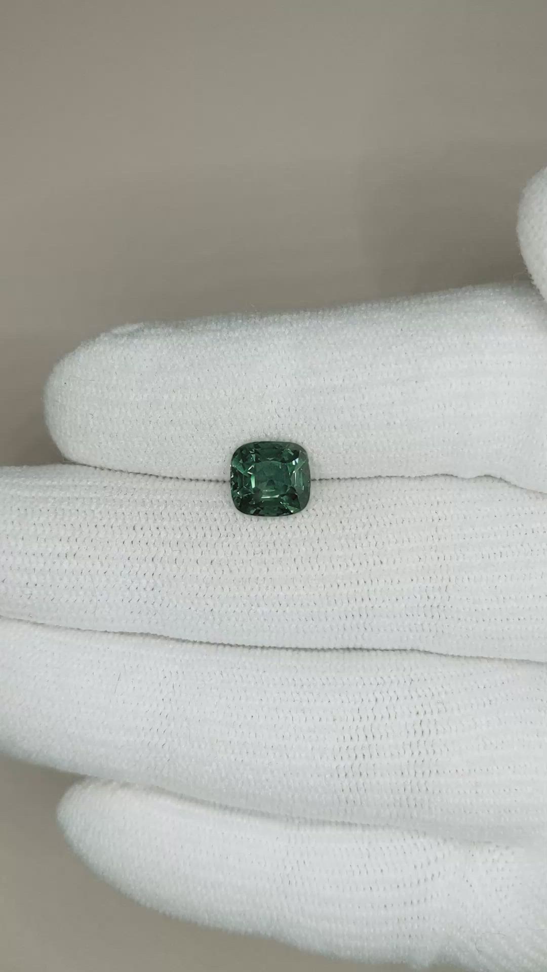 2.60 Ct. Bluish Green Sapphire from Ceylon (Sri Lanka) Size Video
