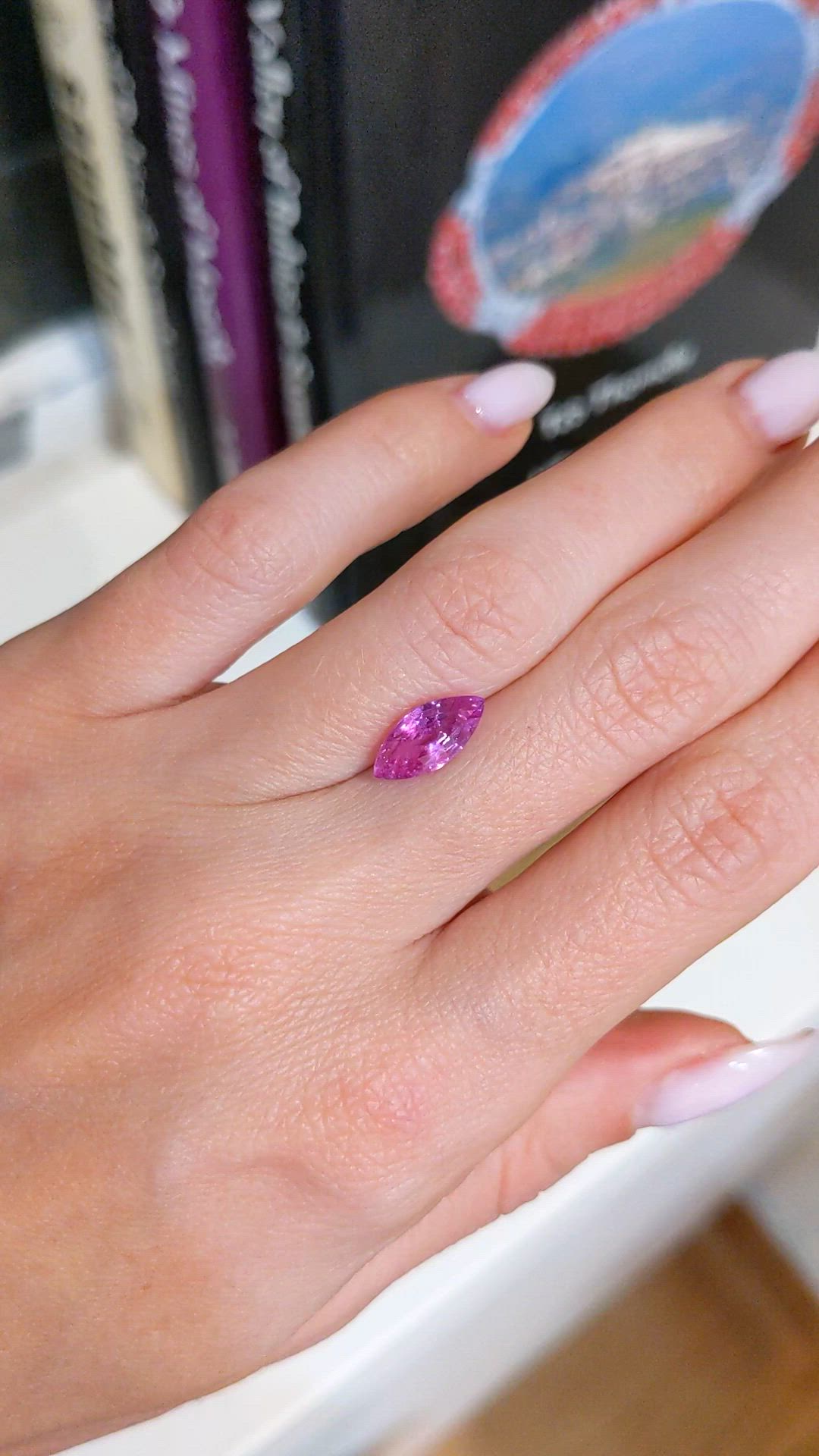 2.40 Ct. Pink Sapphire from Ceylon (Sri Lanka) Size Video