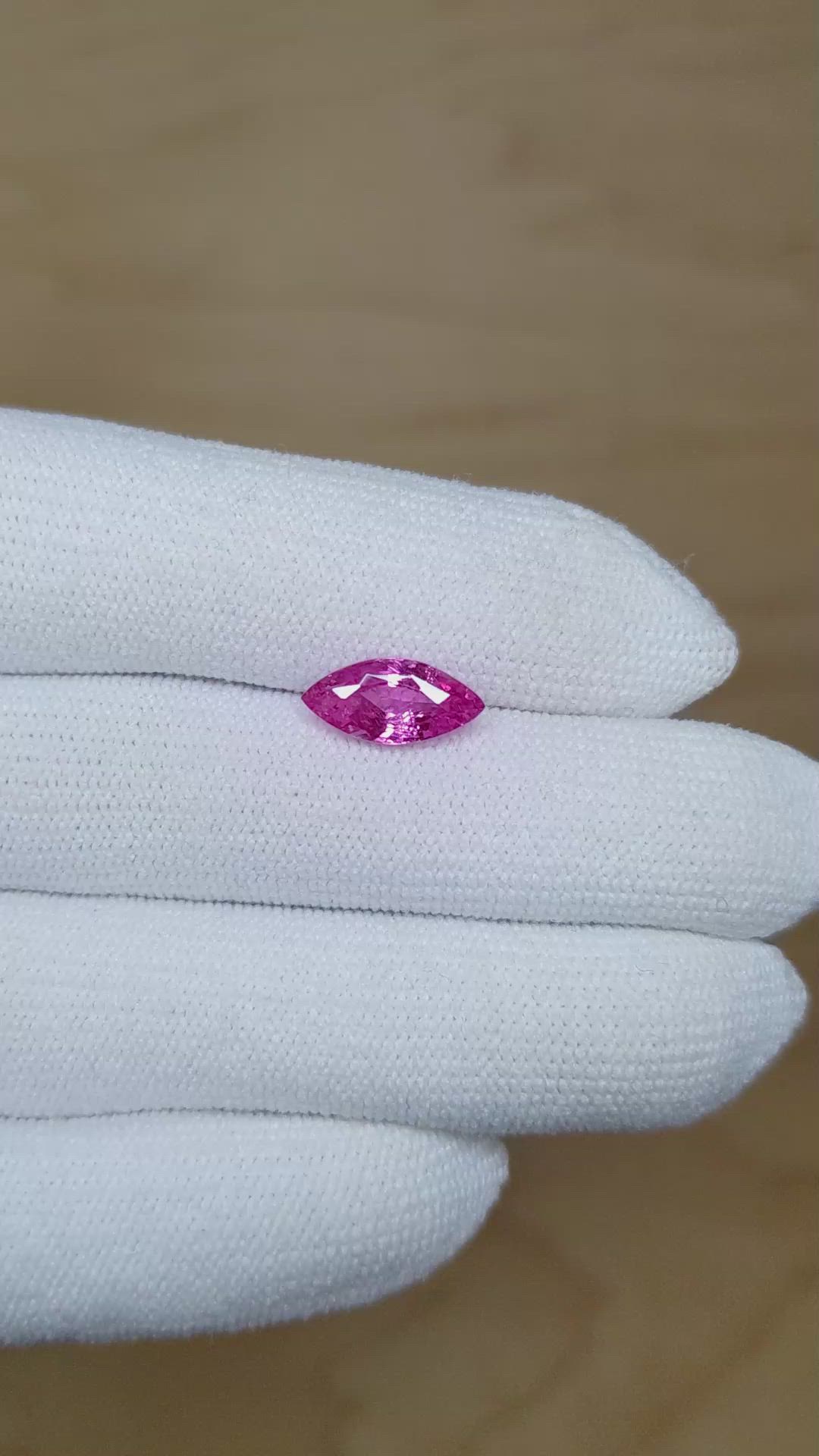 2.40 Ct. Pink Sapphire from Ceylon (Sri Lanka) Size Video