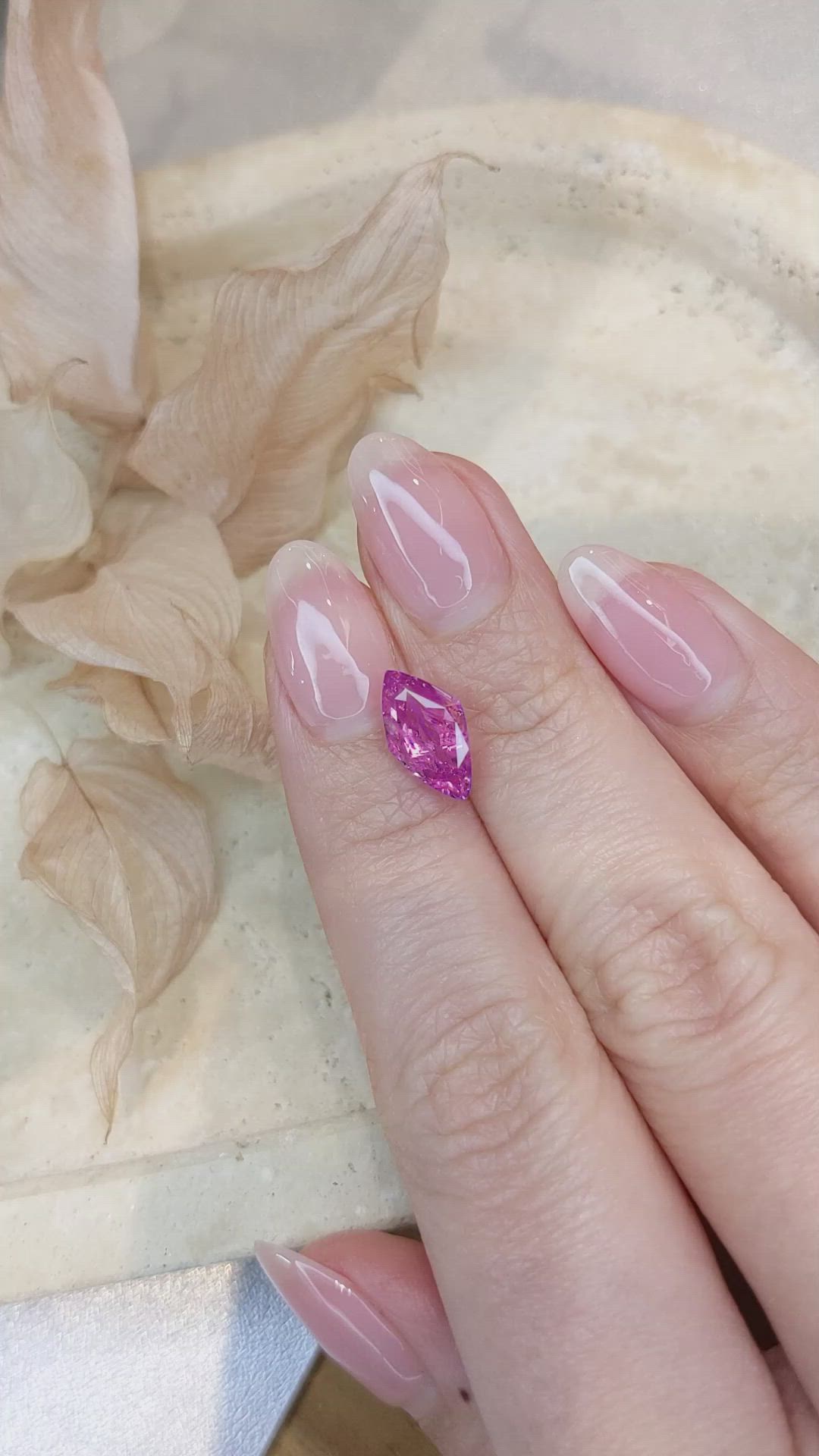 2.40 Ct. Pink Sapphire from Ceylon (Sri Lanka) Size Video