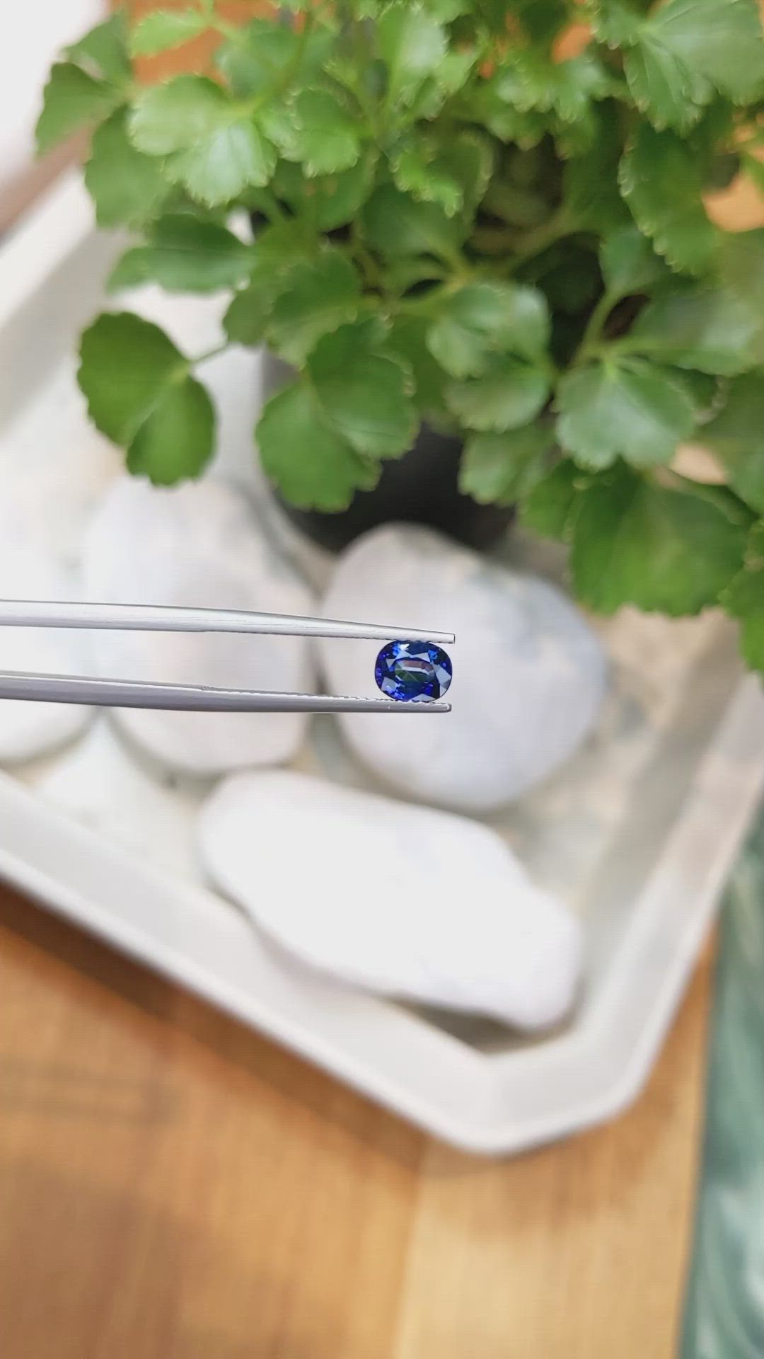 1.11 Ct. Blue Sapphire from Ceylon (Sri Lanka) Size Video
