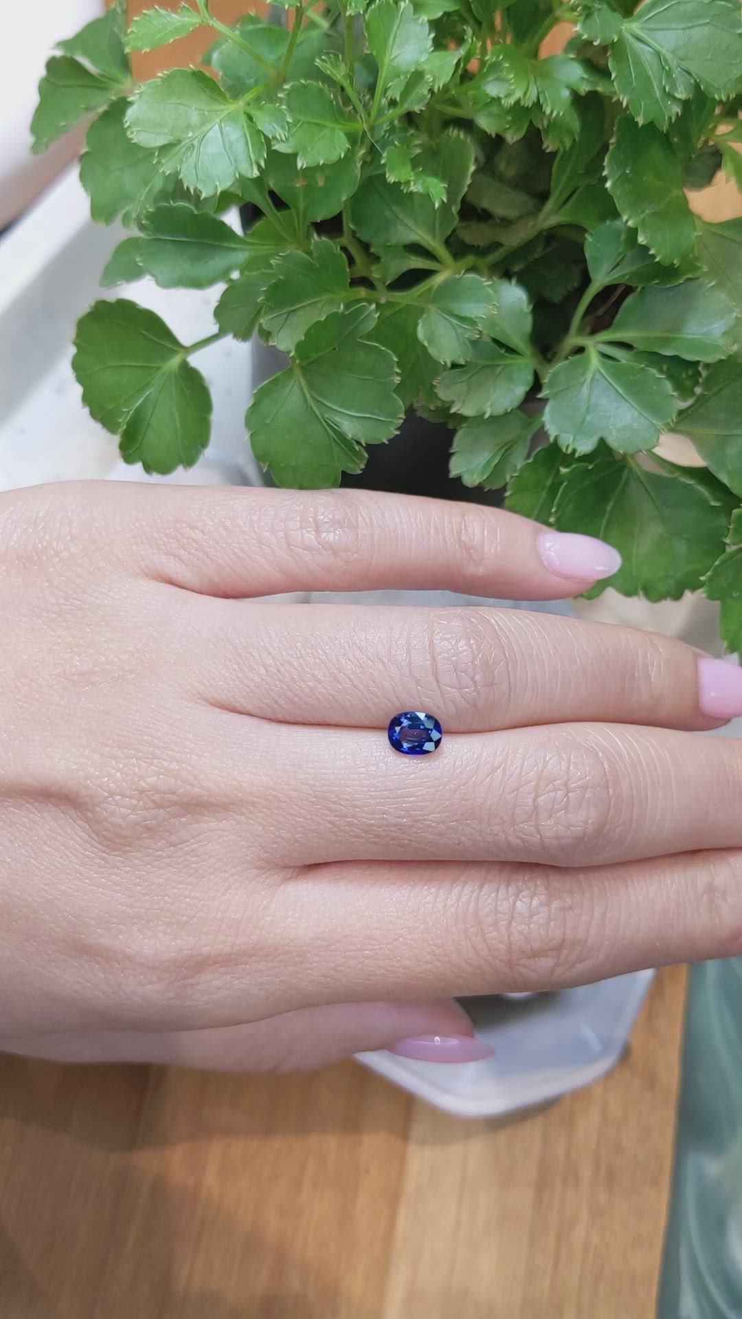 1.11 Ct. Blue Sapphire from Ceylon (Sri Lanka) Size Video