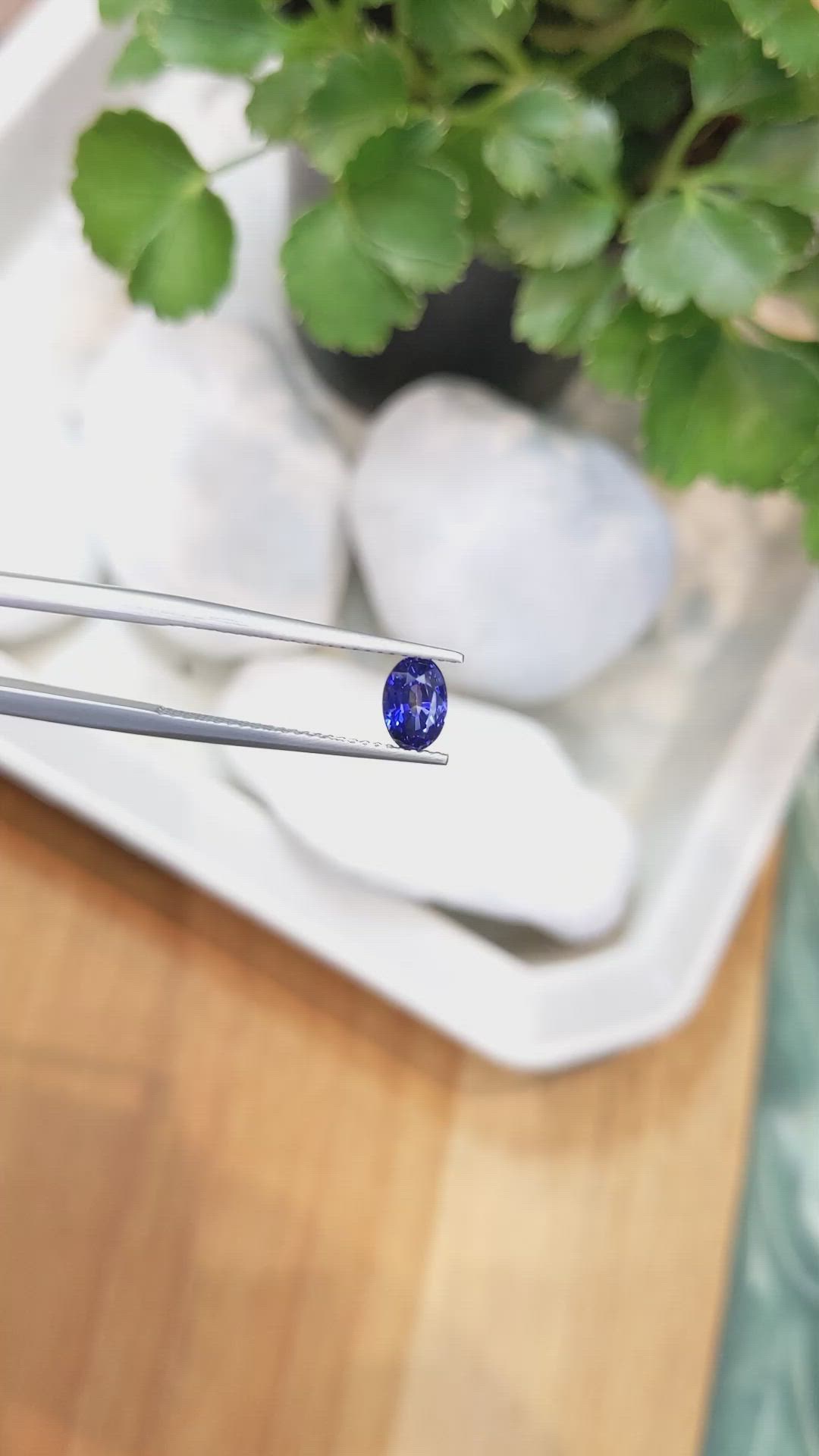1.13 Ct. Blue Sapphire from Ceylon (Sri Lanka) Size Video
