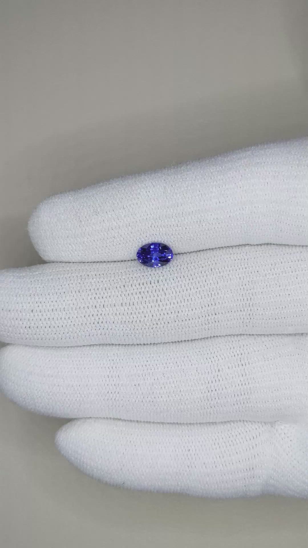 1.13 Ct. Blue Sapphire from Ceylon (Sri Lanka) Size Video