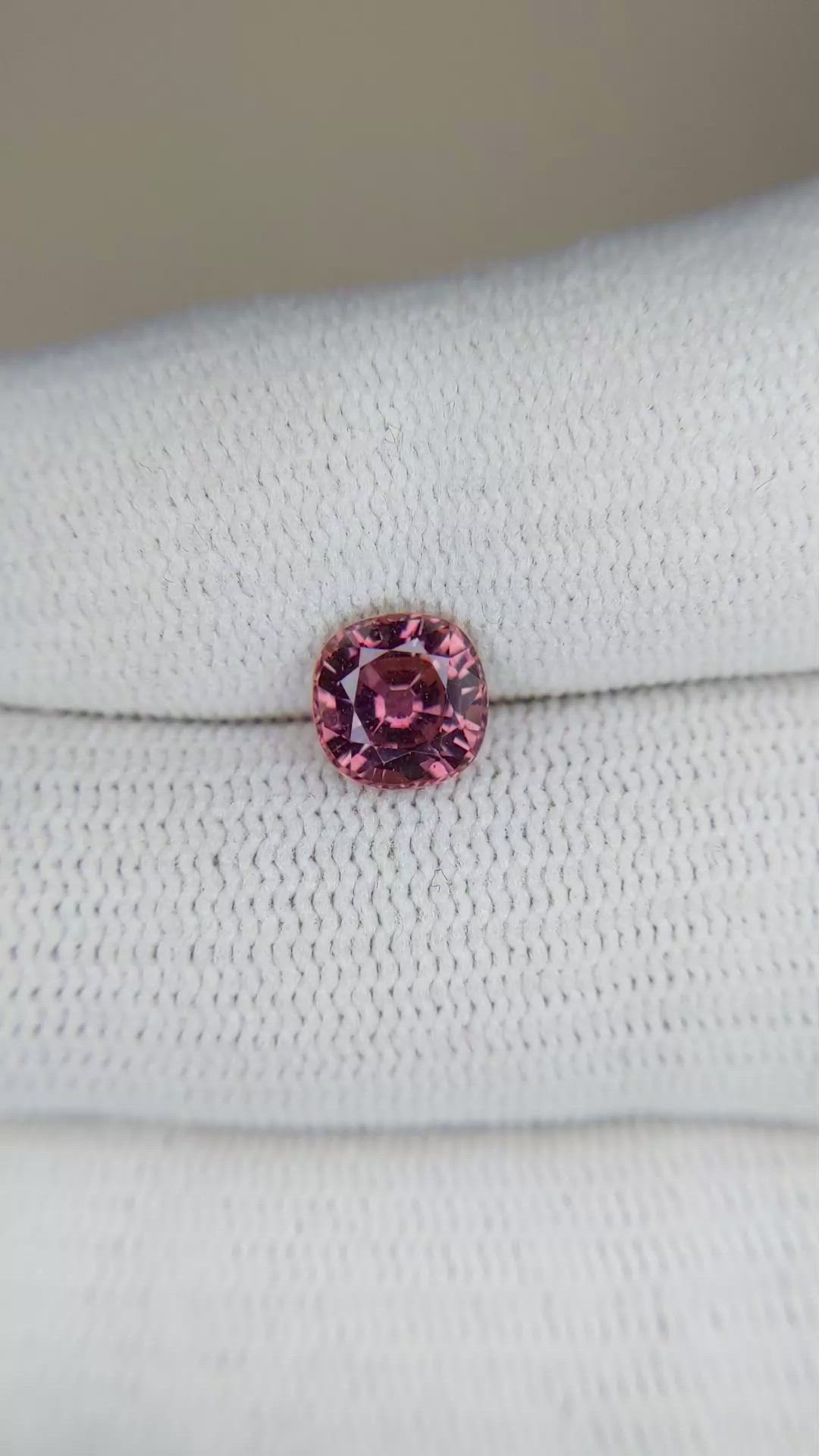 1.56 Ct. Reddish Pink Sapphire from Ceylon (Sri Lanka) Size Video