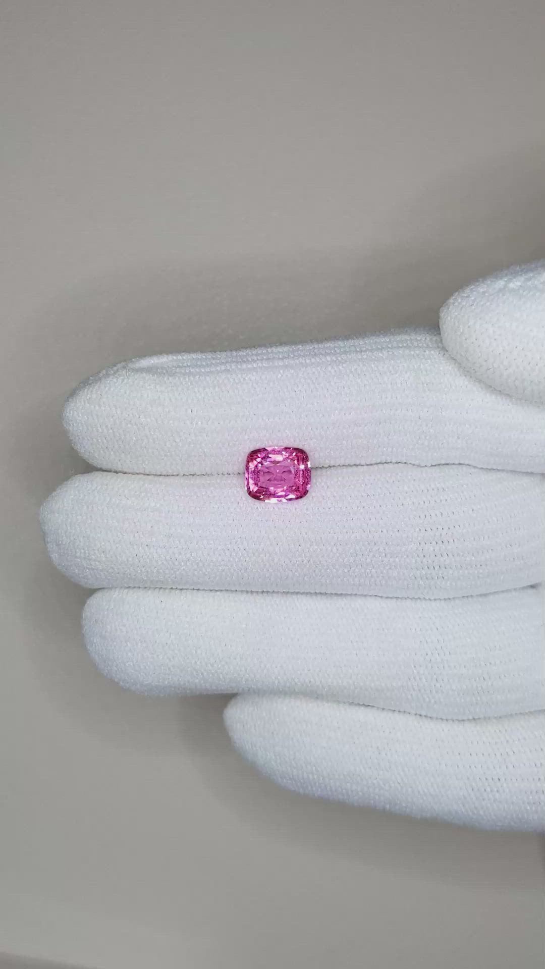 1.67 Ct. Pink Sapphire from Ceylon (Sri Lanka) Size Video