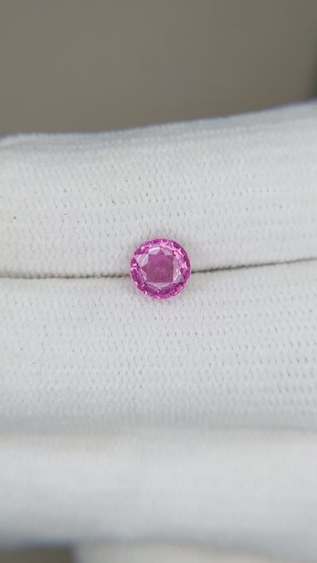 0.89 Ct. Pink Sapphire from Ceylon (Sri Lanka) Size Video