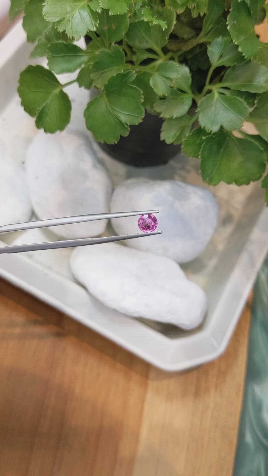 0.89 Ct. Pink Sapphire from Ceylon (Sri Lanka) Size Video
