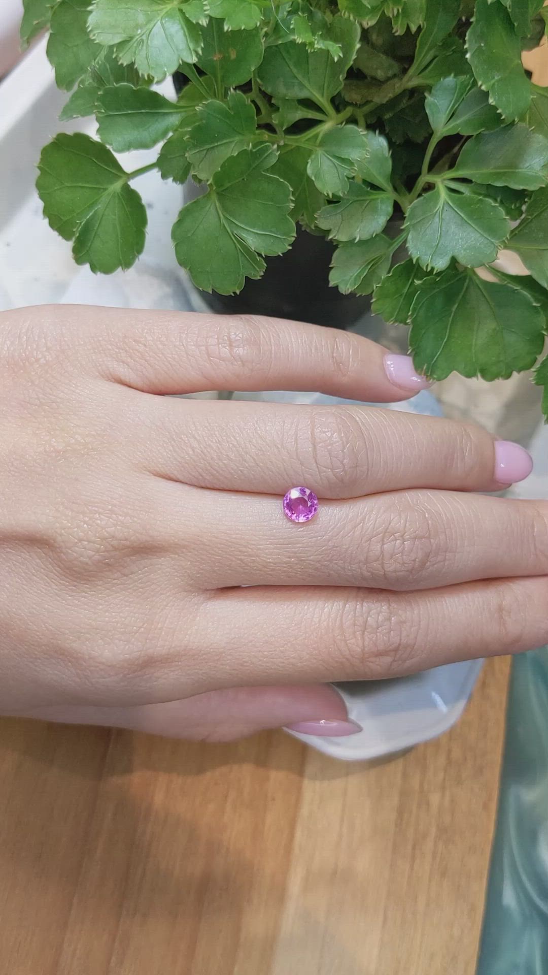 0.89 Ct. Pink Sapphire from Ceylon (Sri Lanka) Size Video