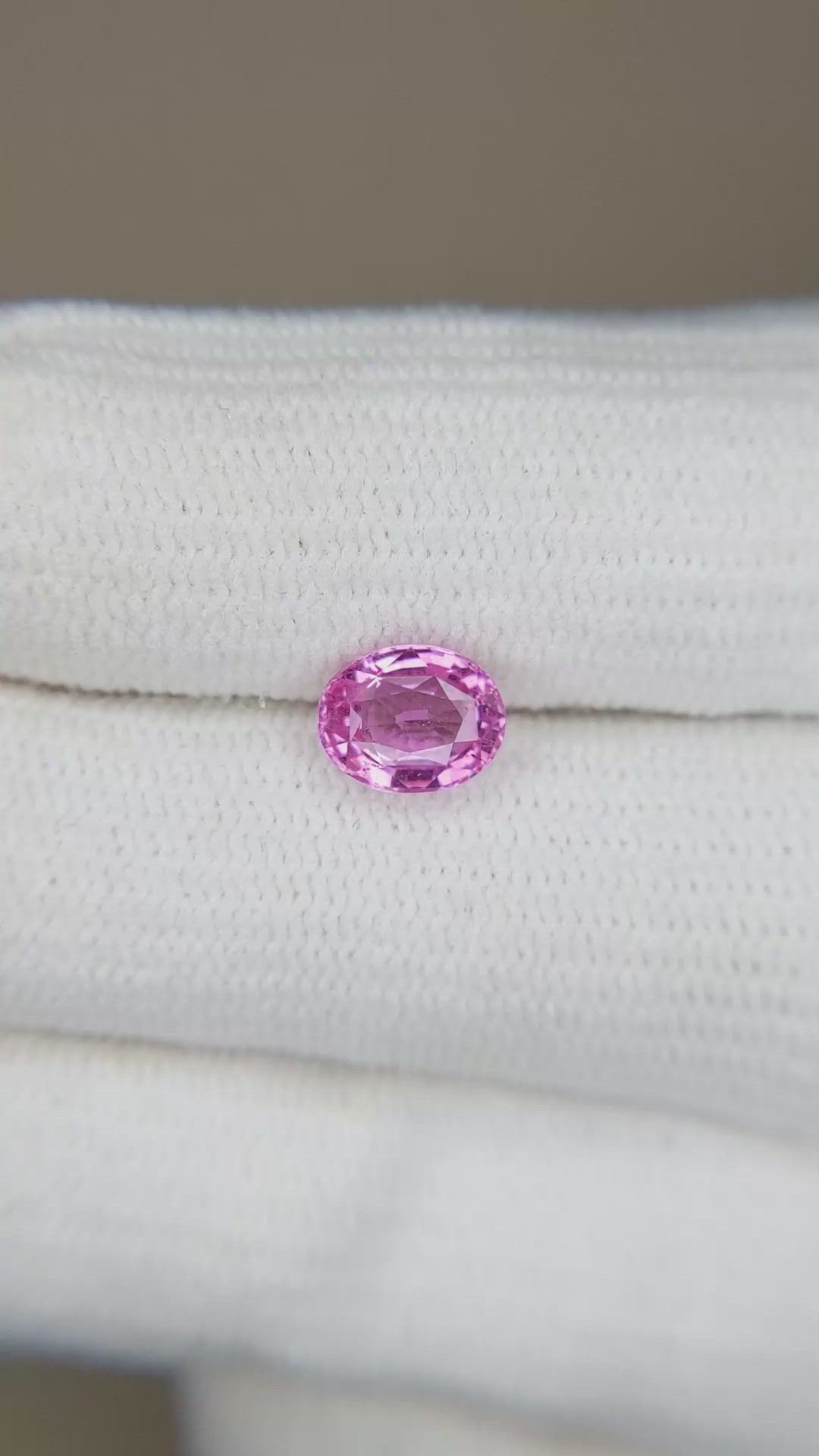 1.16 Ct. Pink Sapphire from Ceylon (Sri Lanka) Size Video
